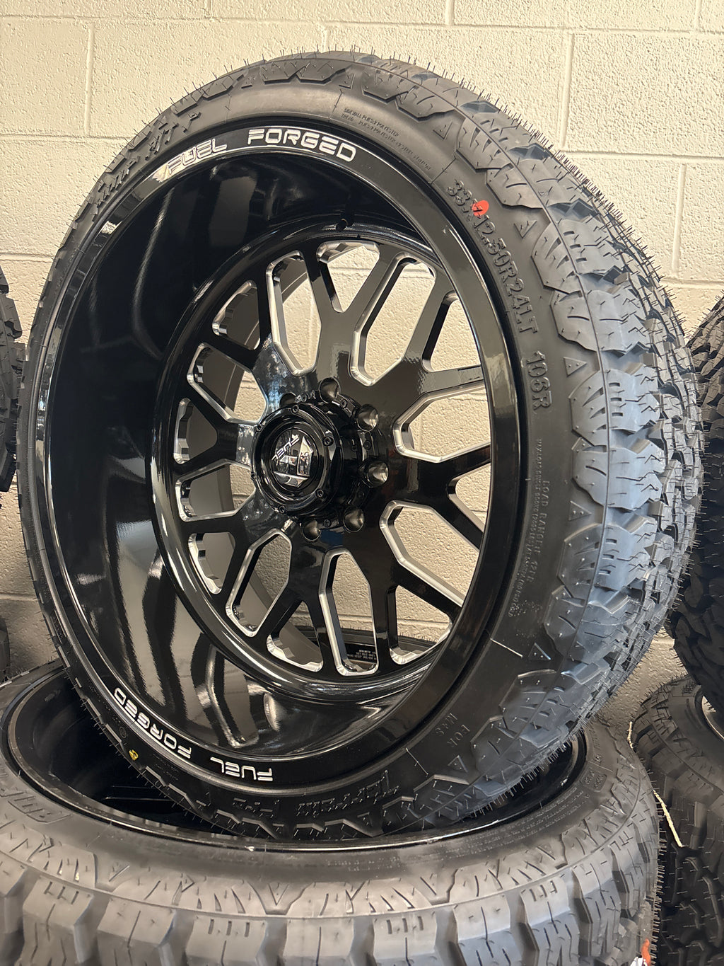 24x12 Fuel Forged FF019 GBM 8x170 & 33x12.50R24 AMP A/T Pro