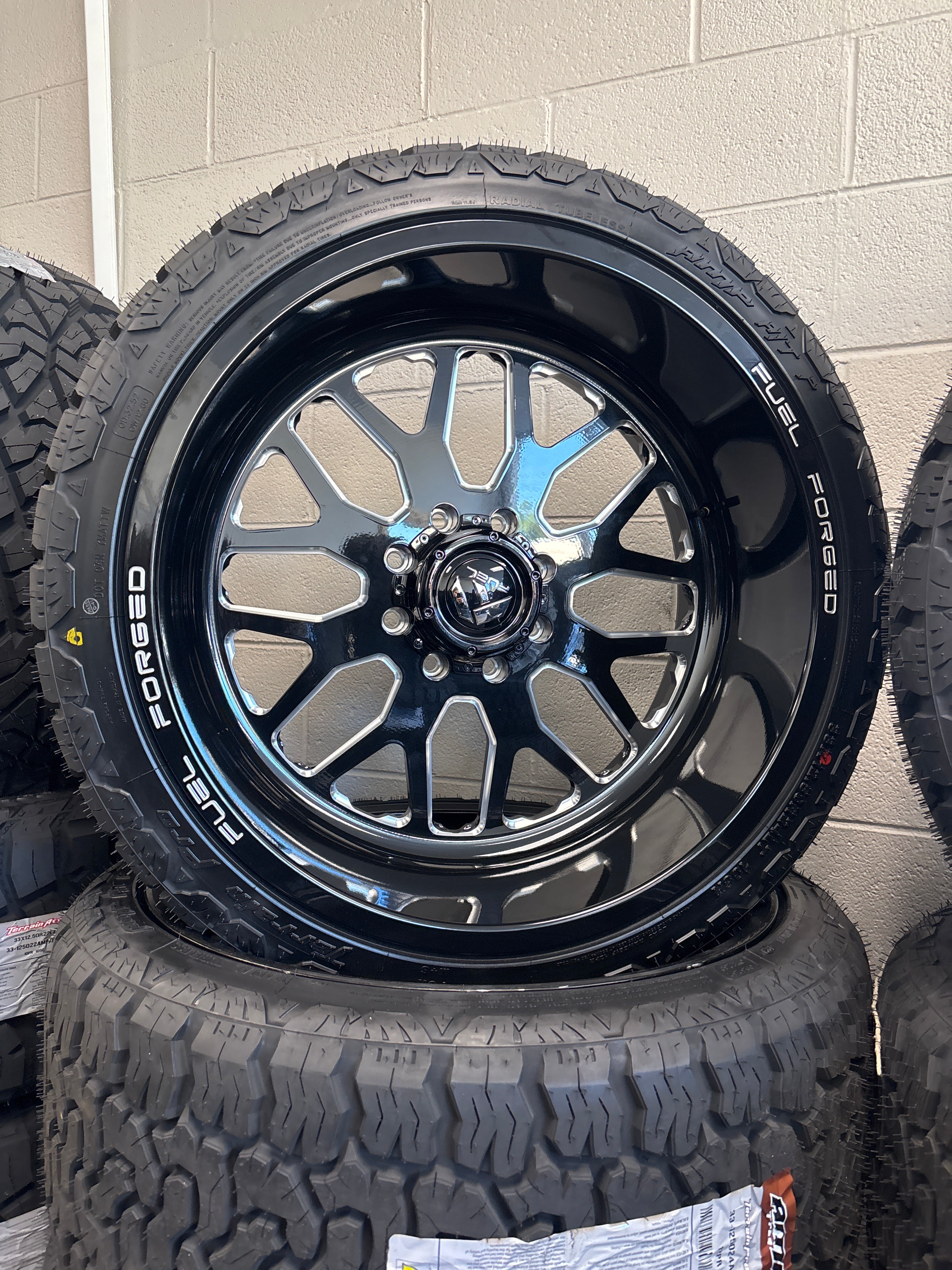 24x12 Fuel Forged FF019 GBM 8x170 & 33x12.50R24 AMP A/T Pro