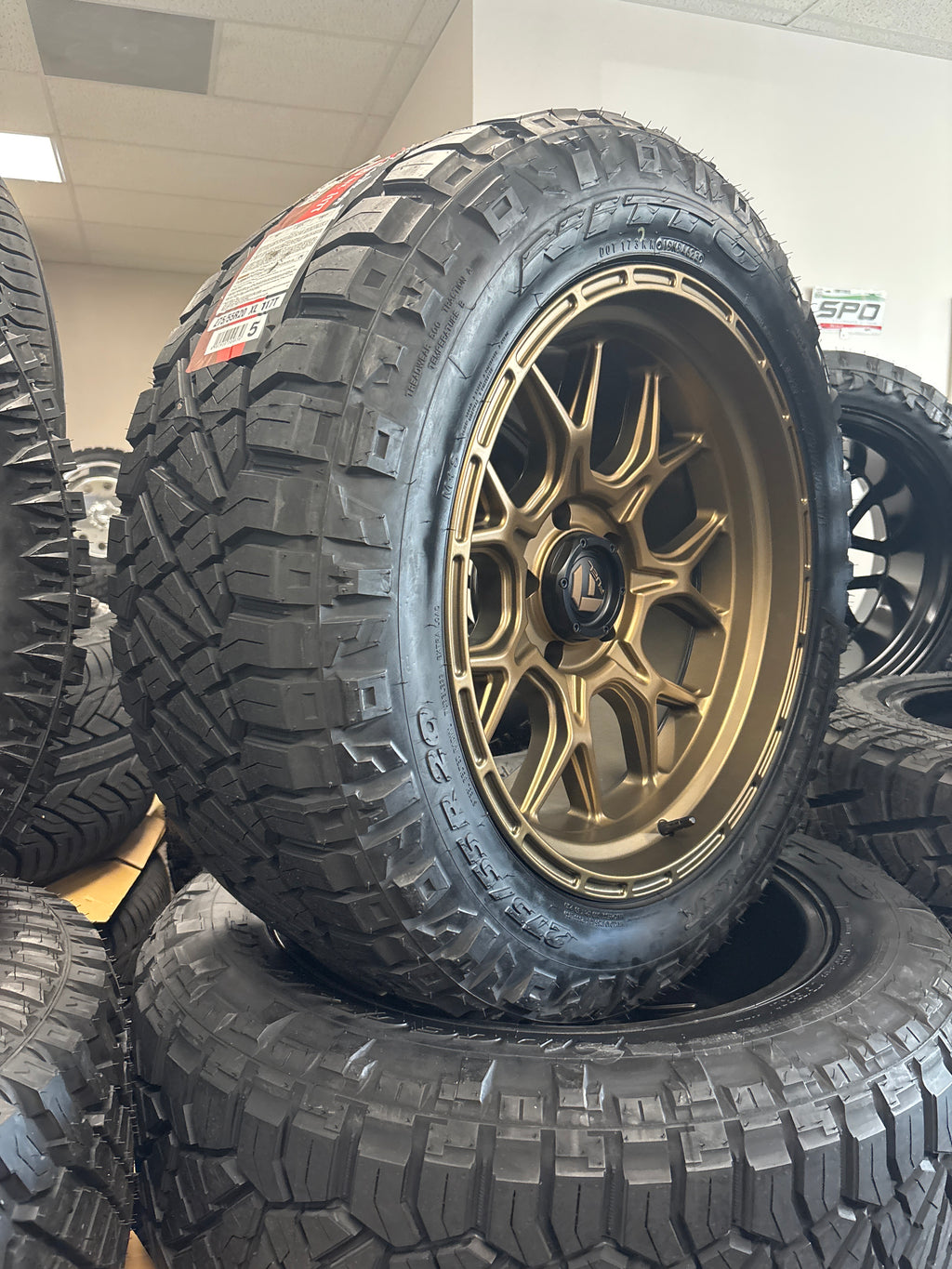 20x10 Fuel Tech Bronze 5x5.5 & 275/55R20 Nitto Ridge Grappler E