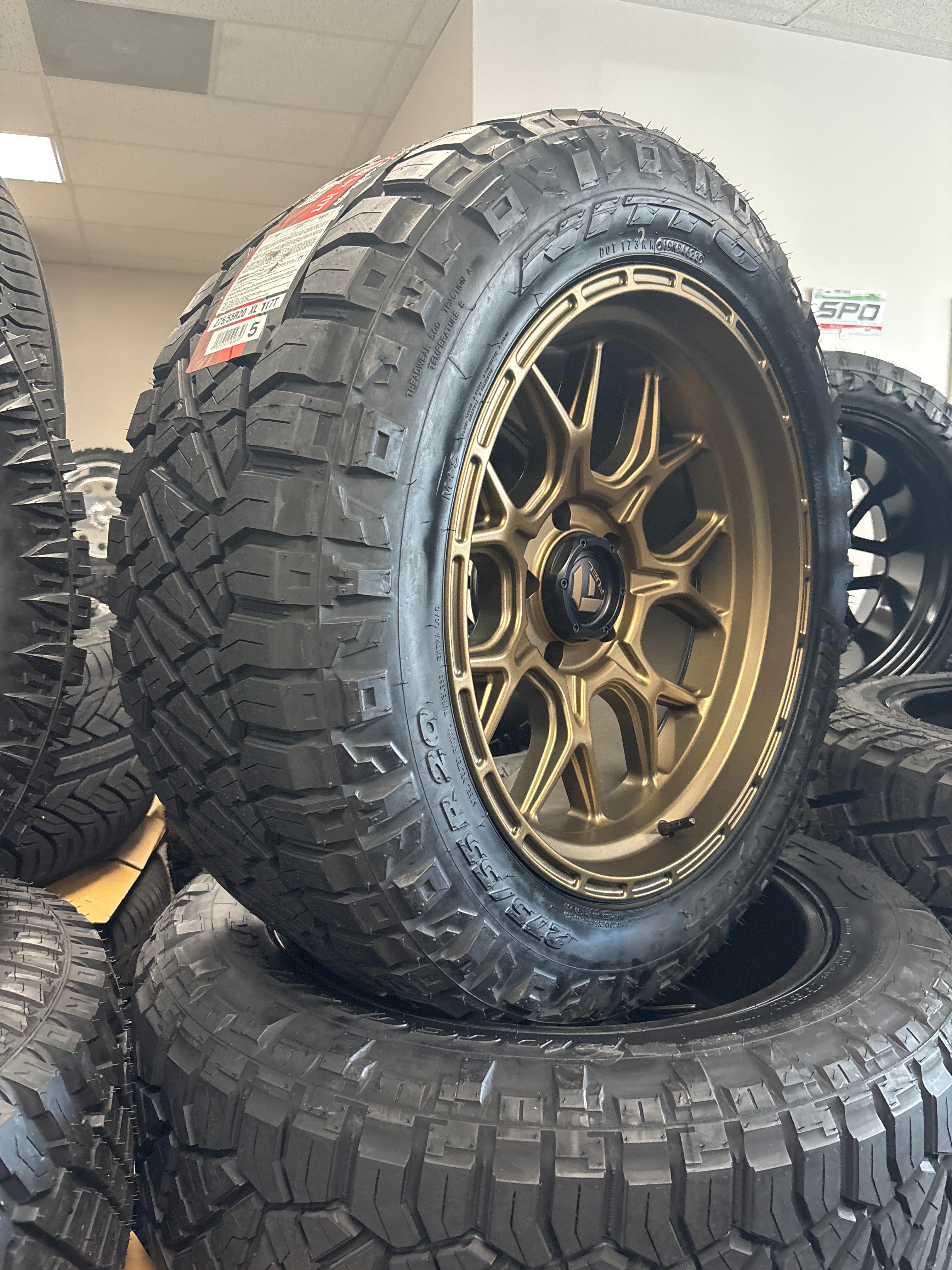 20x10 Fuel Tech Bronze 5x5.5 & 275/55R20 Nitto Ridge Grappler E