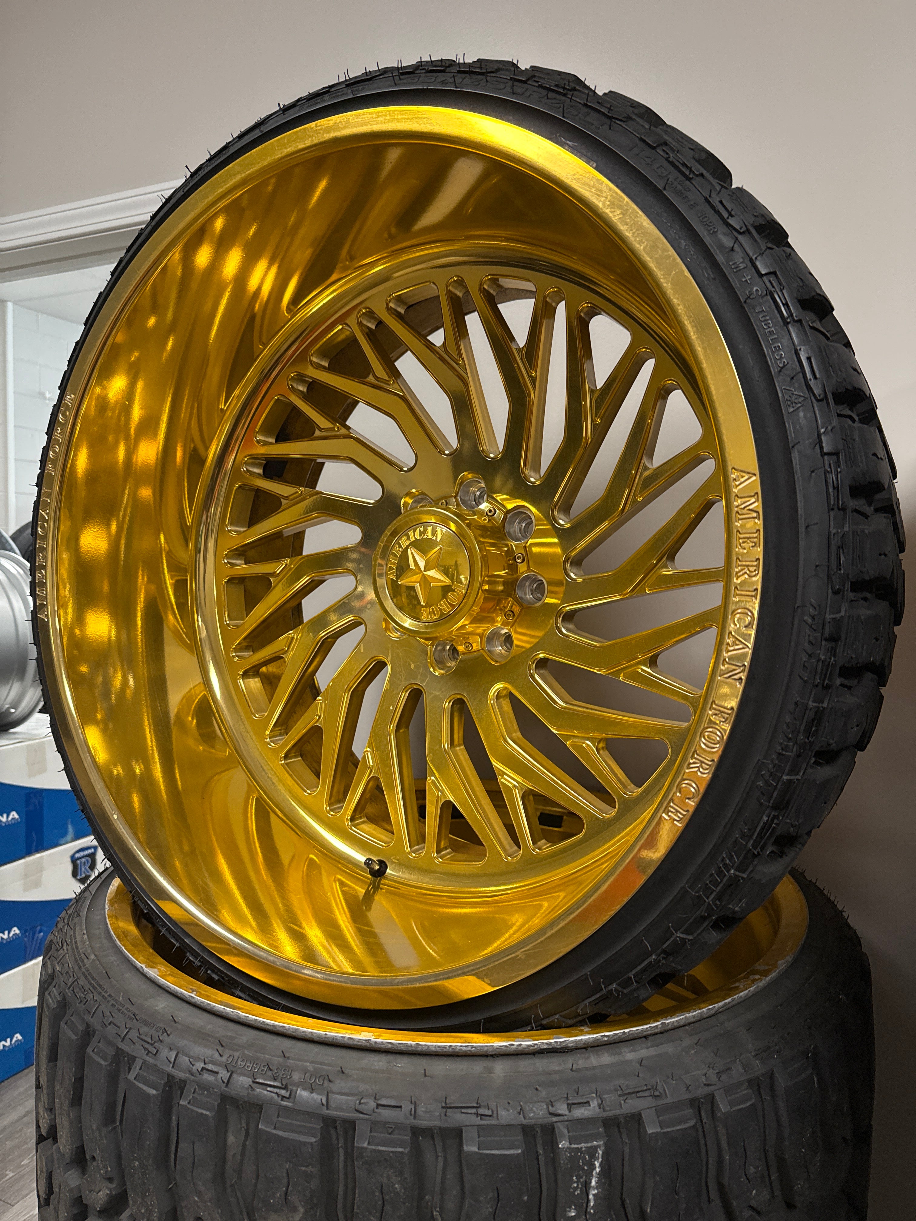 *CLEARANCE 26x14 American Force Swang CC 8x170 Gold & 33x12.50R26 Mileking MT