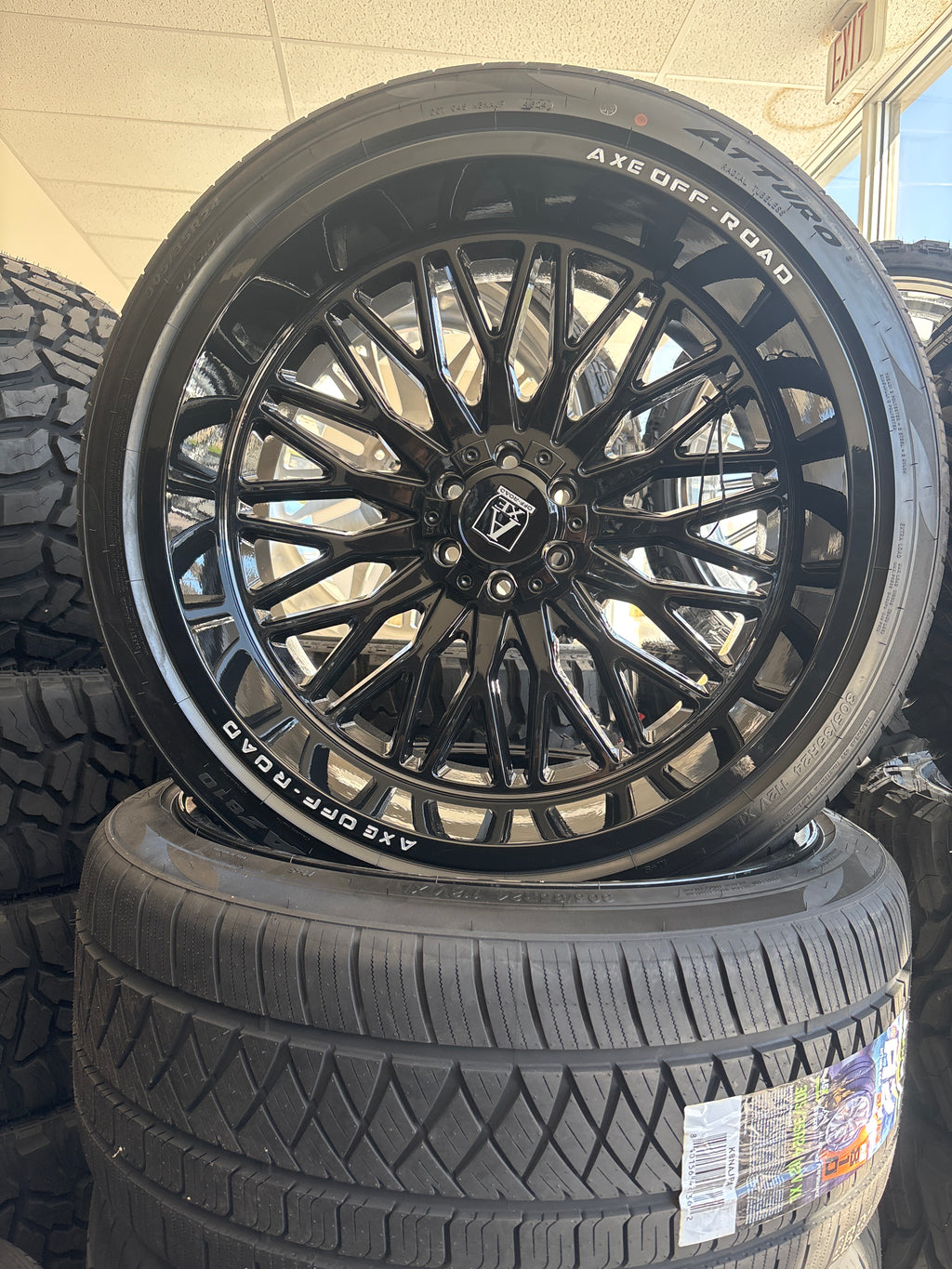24x12 Axe Kratos GB 6x5.5/ 6x135 & 305/35R24 Atturo AZ810