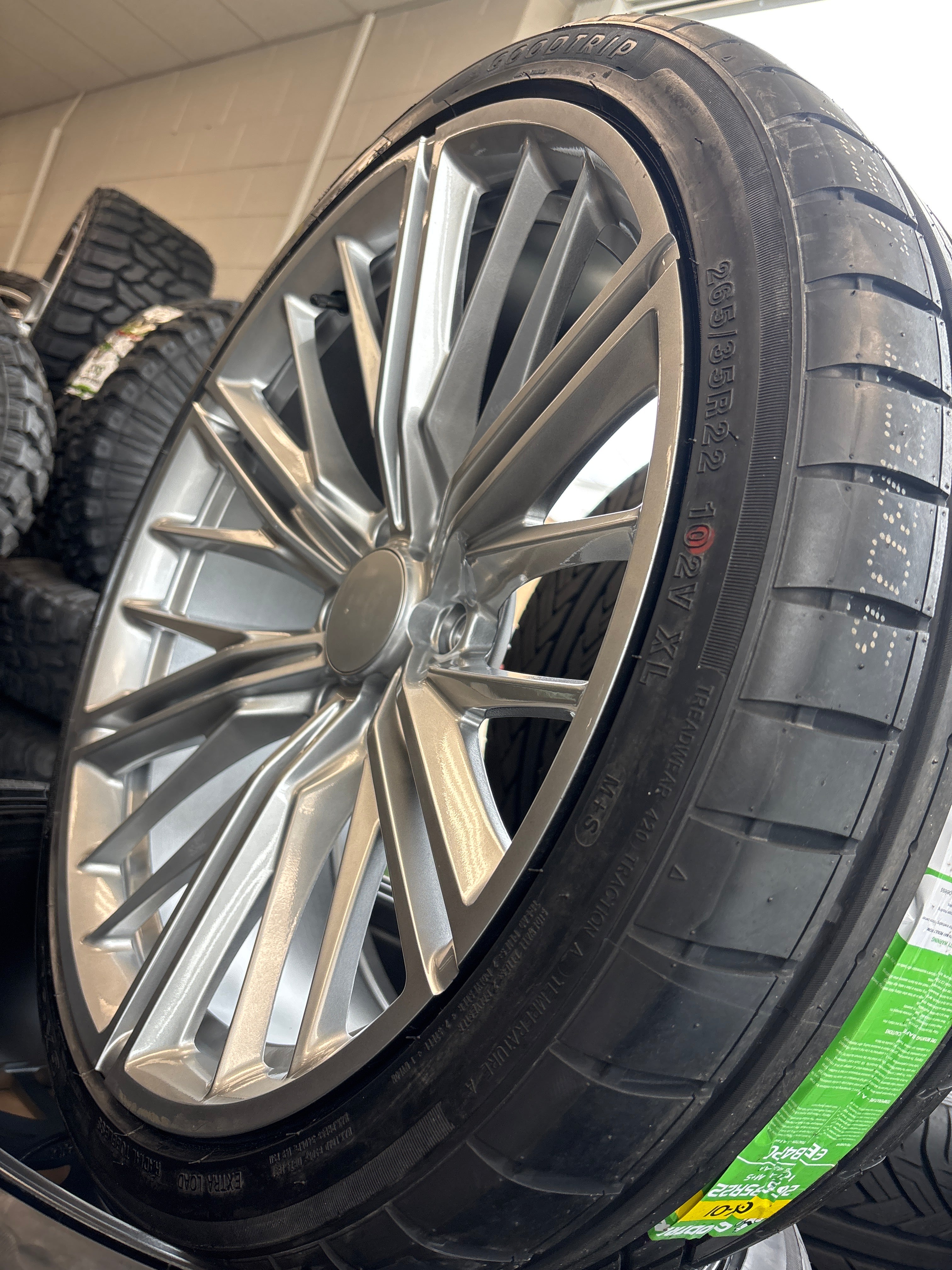 22” ZL1 Rep Silver 6x5.5 & 265/35R22 Goodtrip