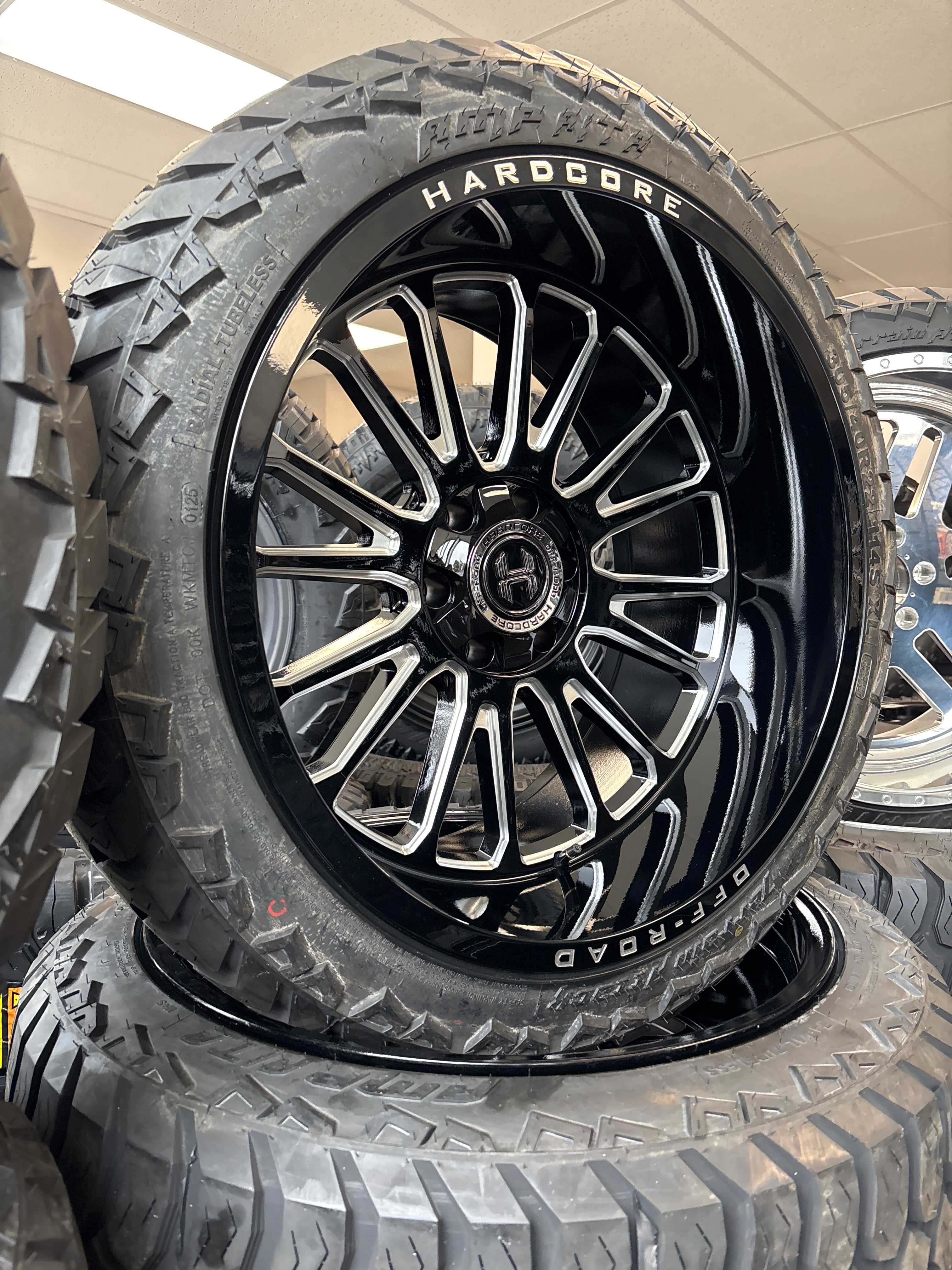 22x12 Hardcore HC108 GBM 6x5.5/ 6x135 & 33x12.50R22 AMP ATA