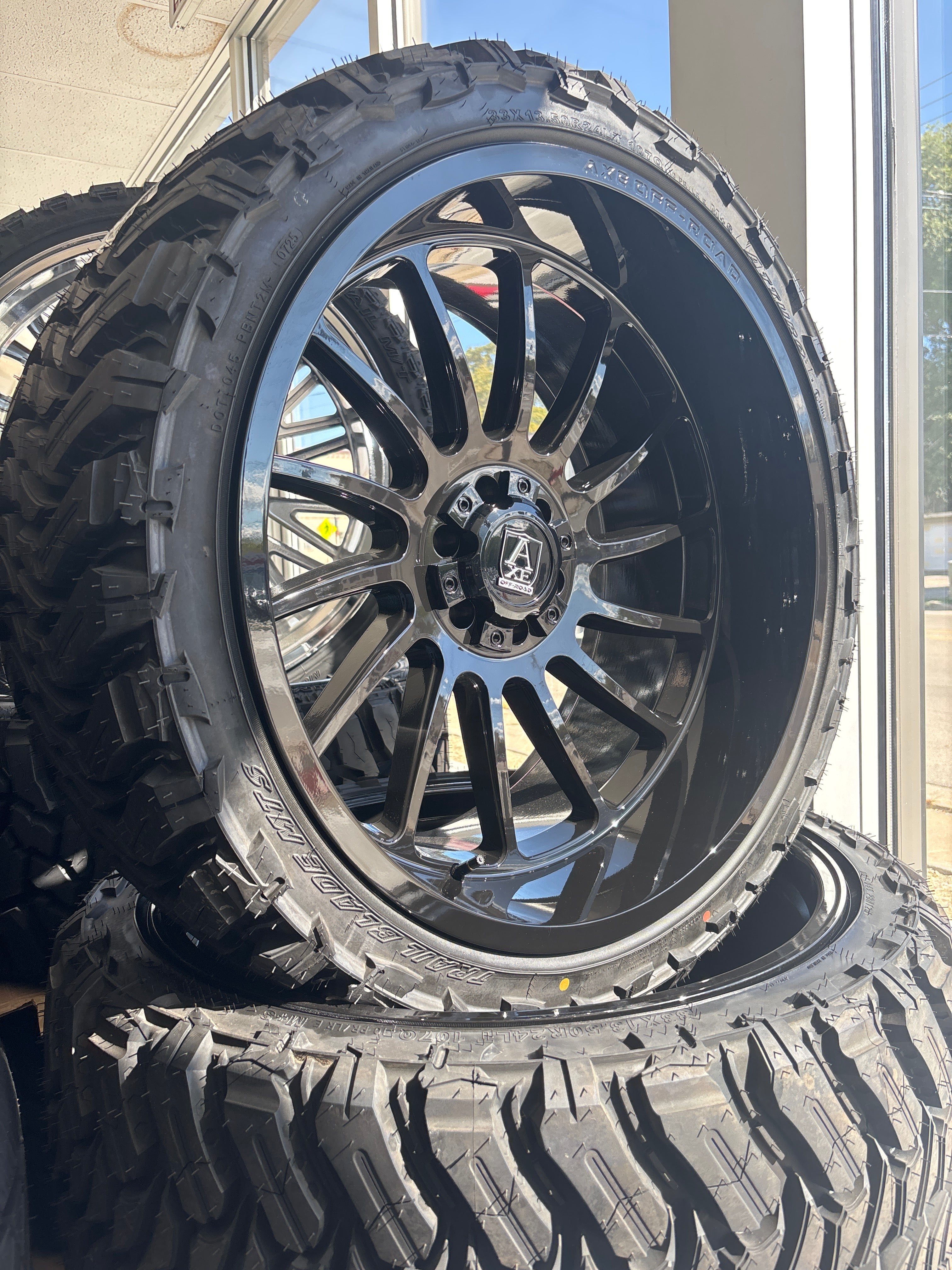 24x12 Axe Chronus GB 6x5.5/ 6x135 & 33x13.50R24 Atturo MTS