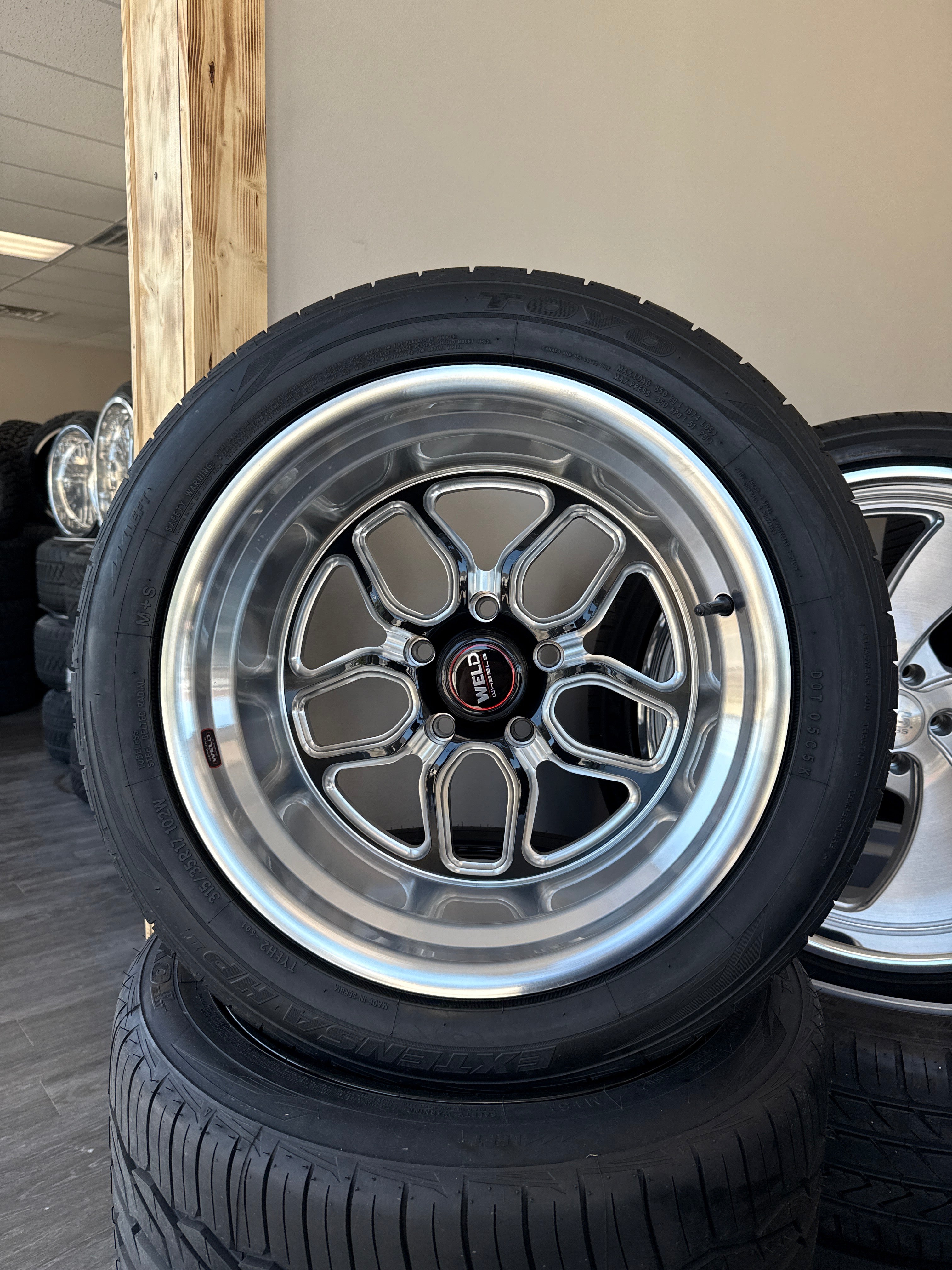 17x11 Weld Laguna GBM 5x5 & 315/35R17 Toyo Extensa