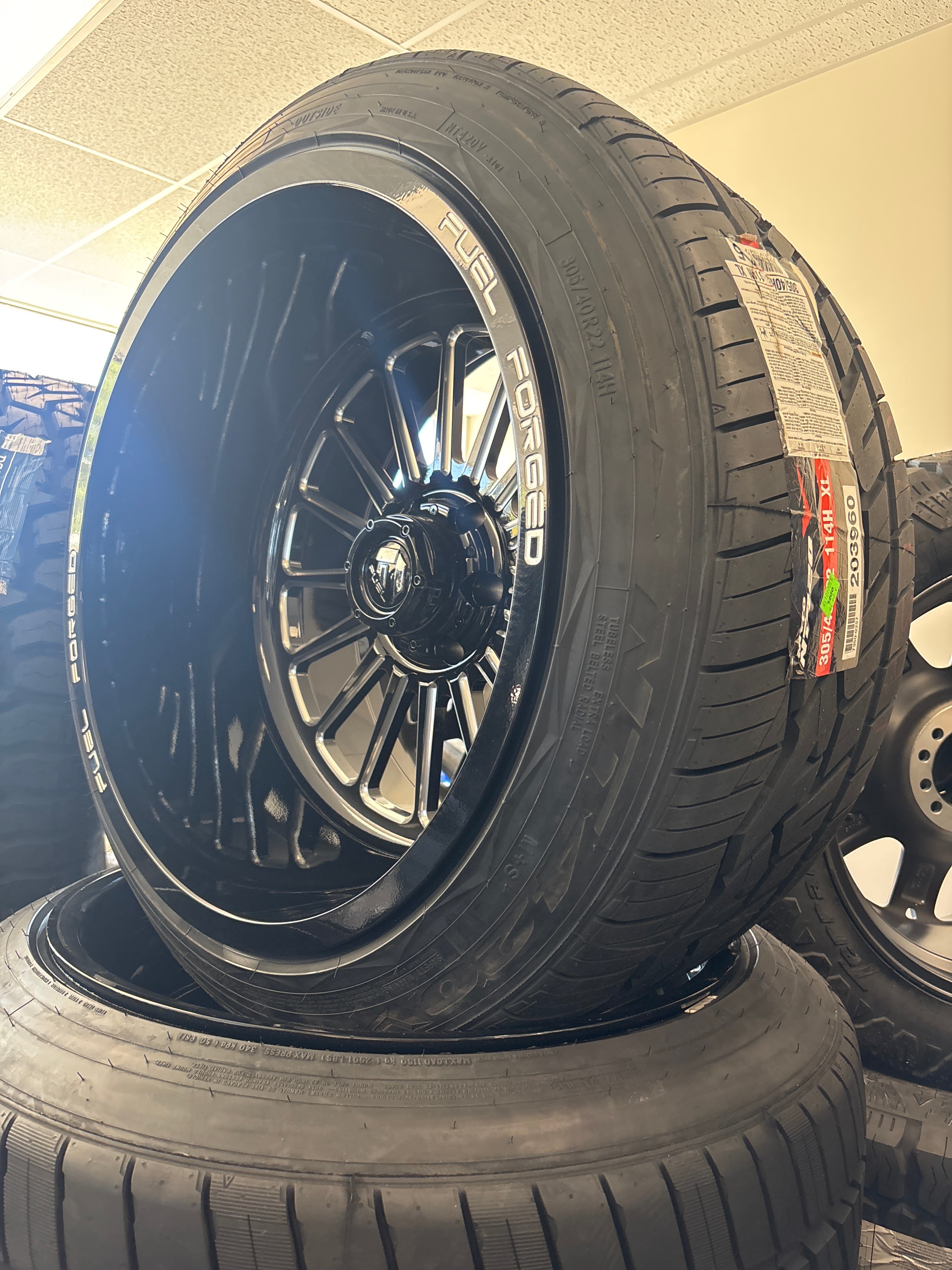 22x14 Fuel Forged FF75 GBM 6x5.5 & 305/40R22 Nitto NT420V