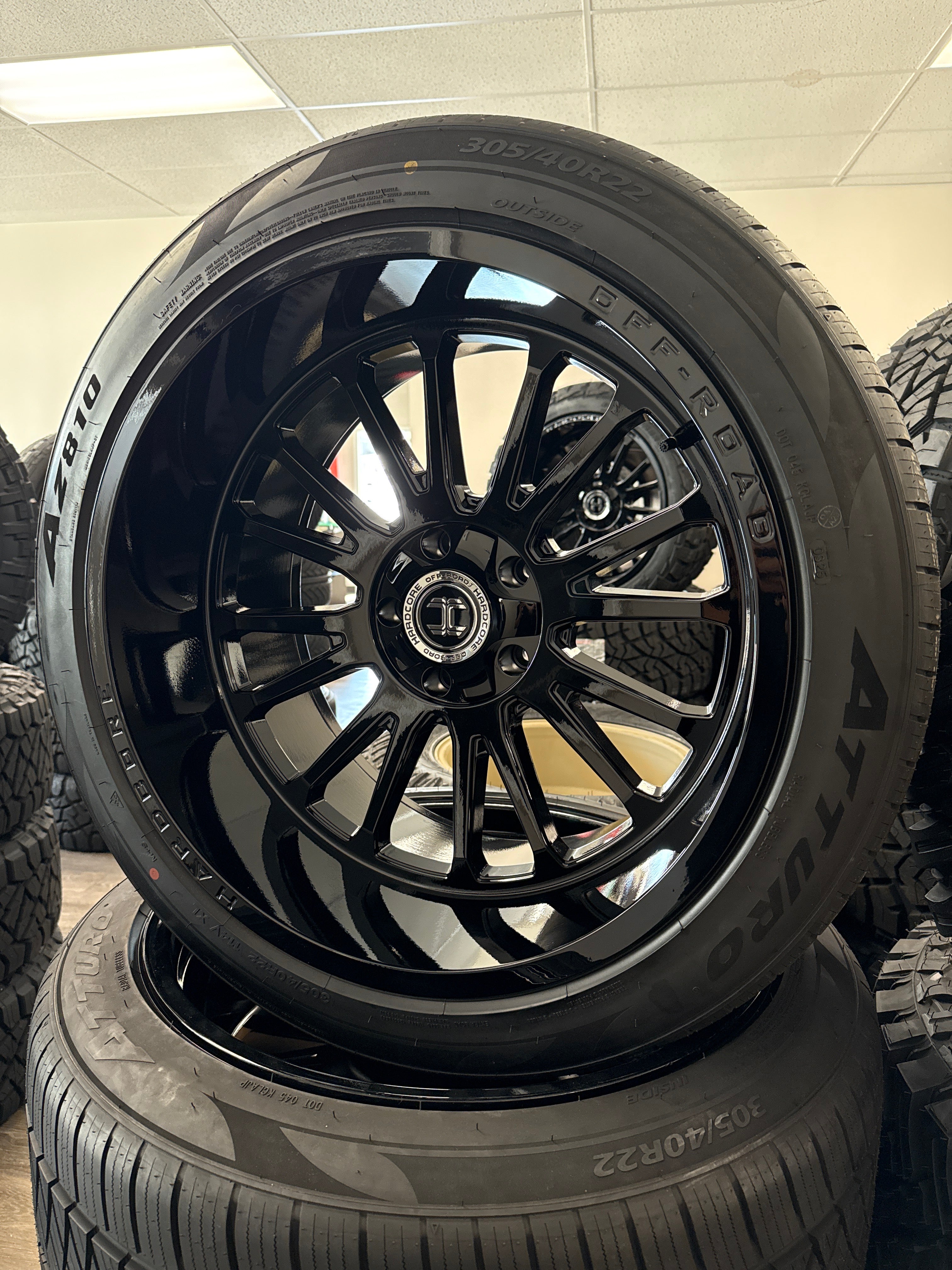 22x12 Hardcore HC108 GB 5x5/ 5x5.5 & 305/40R22 Atturo AZ810