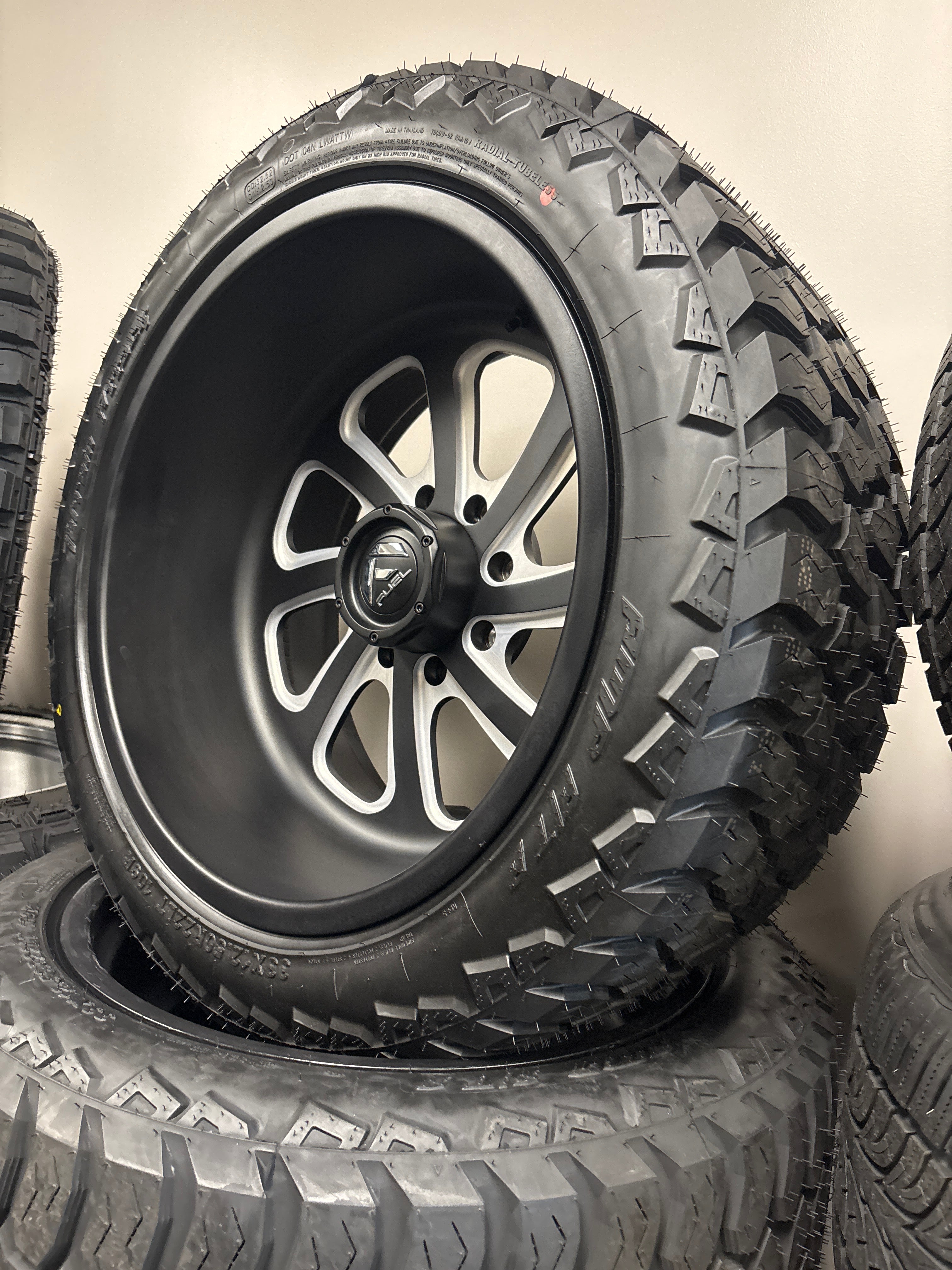 22x12 Fuel Forged Flow 8x170 & 33x12.50R22 AMP ATA