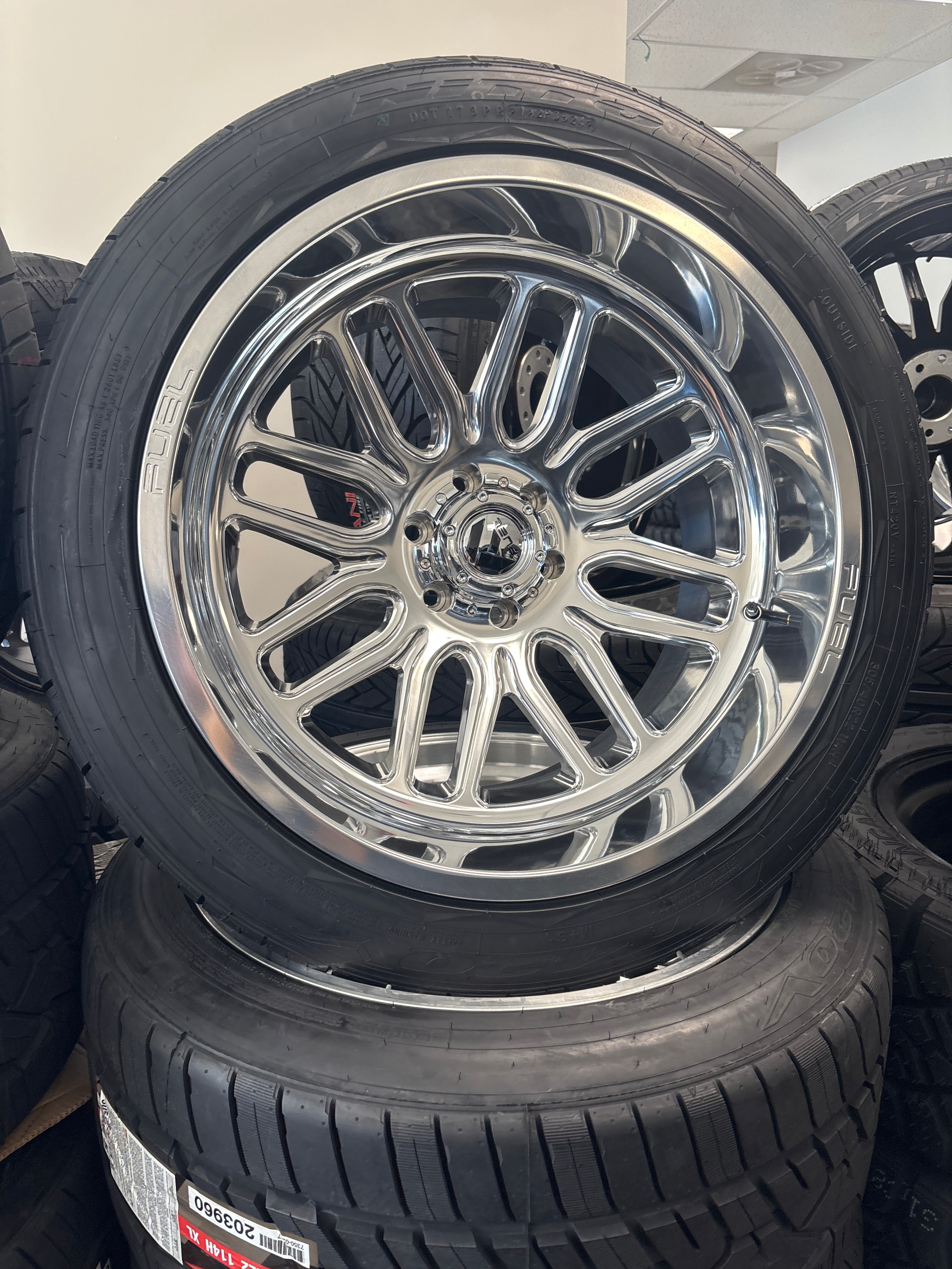 22x12 Fuel Ignite Polished 6x135 & 305/40R22 Nitto NT420V