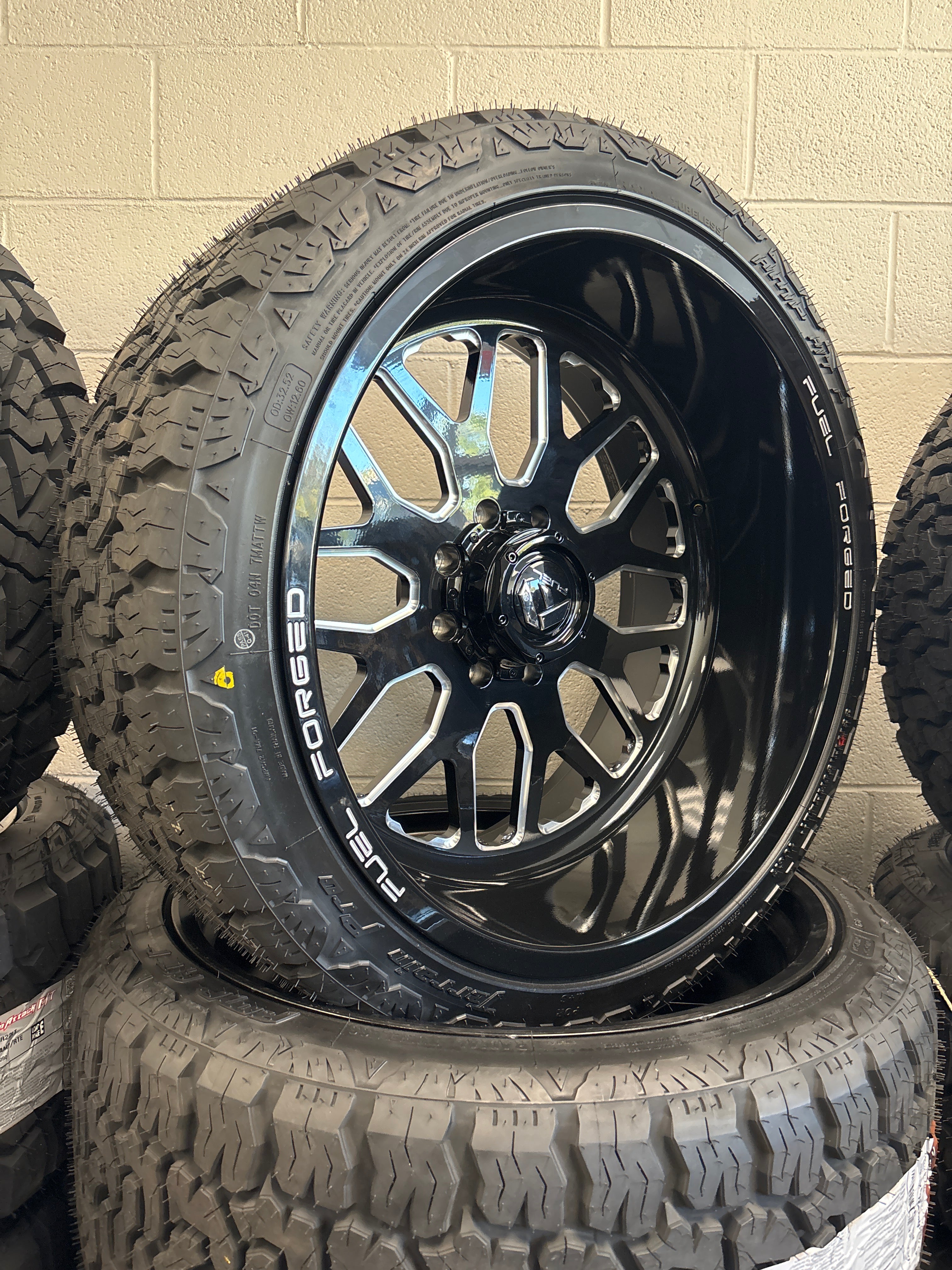 24x12 Fuel Forged FF019 GBM 8x170 & 33x12.50R24 AMP A/T Pro