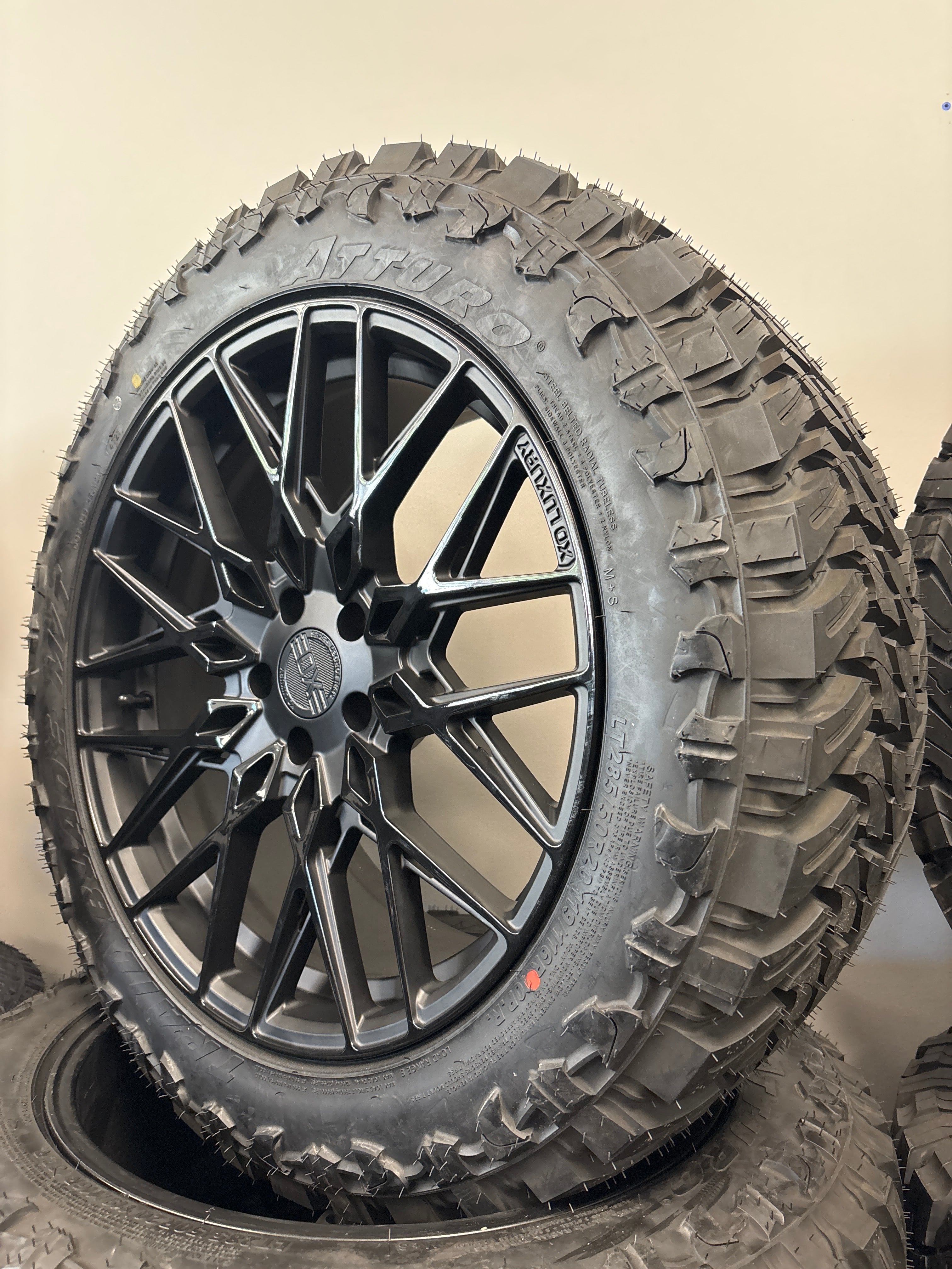 20x10 XO Luxury 5x114.3 & LT285/50R20 Atturo MT