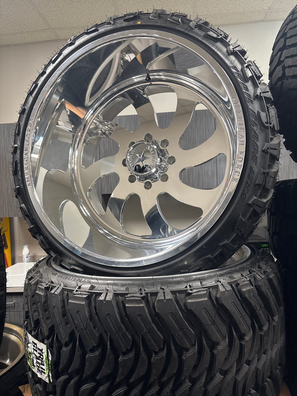 26x16 American Force Blade 8x180 & LT385/30R26 Atturo MTS