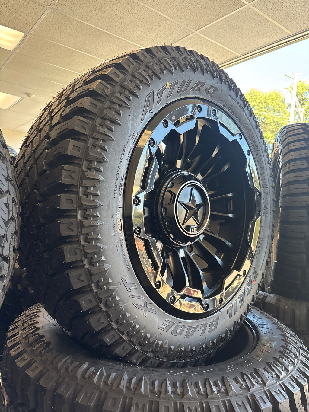 20x10 XD Bomber 6x5.5/ 6x135 & 33x12.50R20 Atturo XT