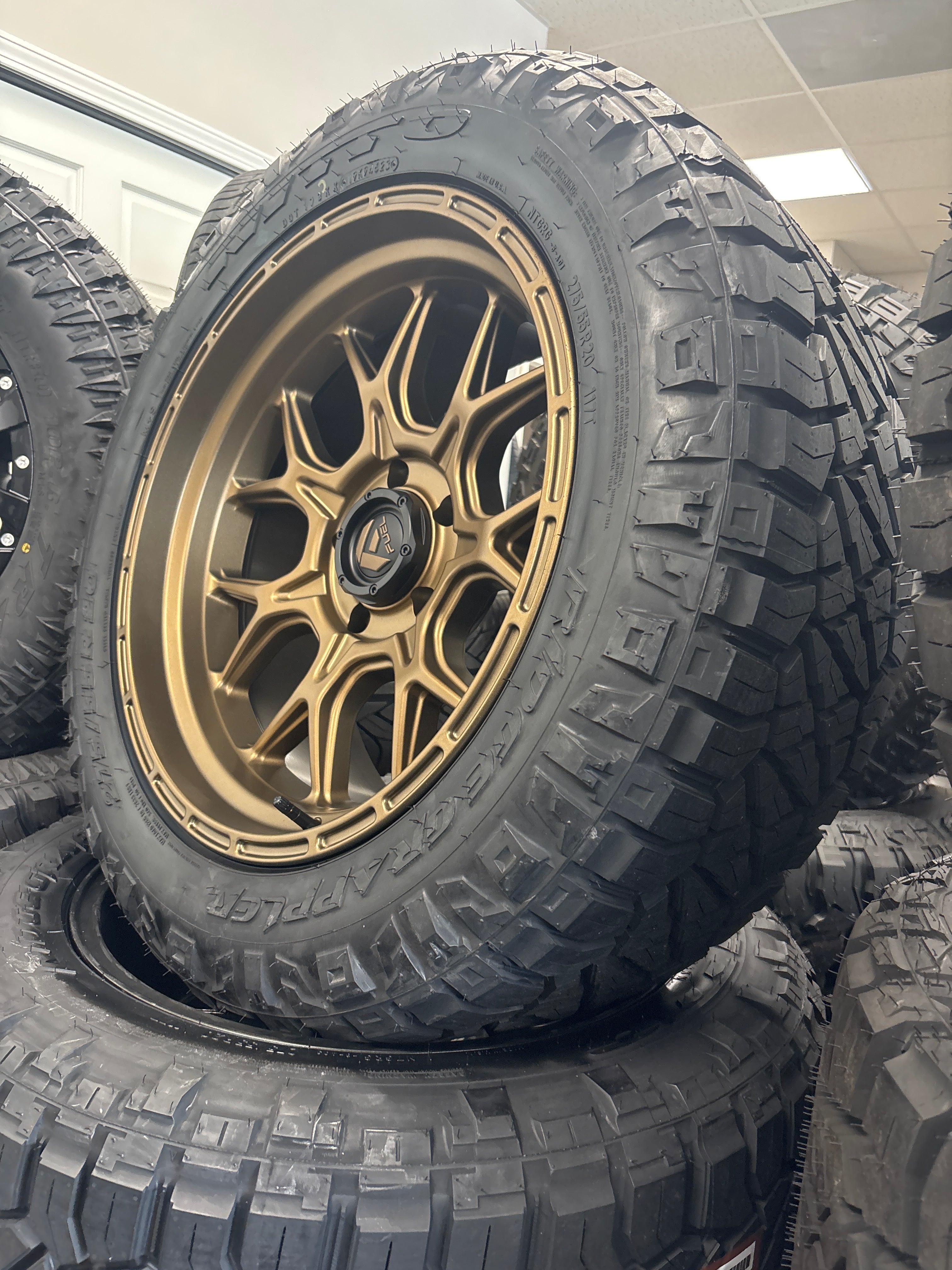 20x10 Fuel Tech Bronze 5x5.5 & 275/55R20 Nitto Ridge Grappler E