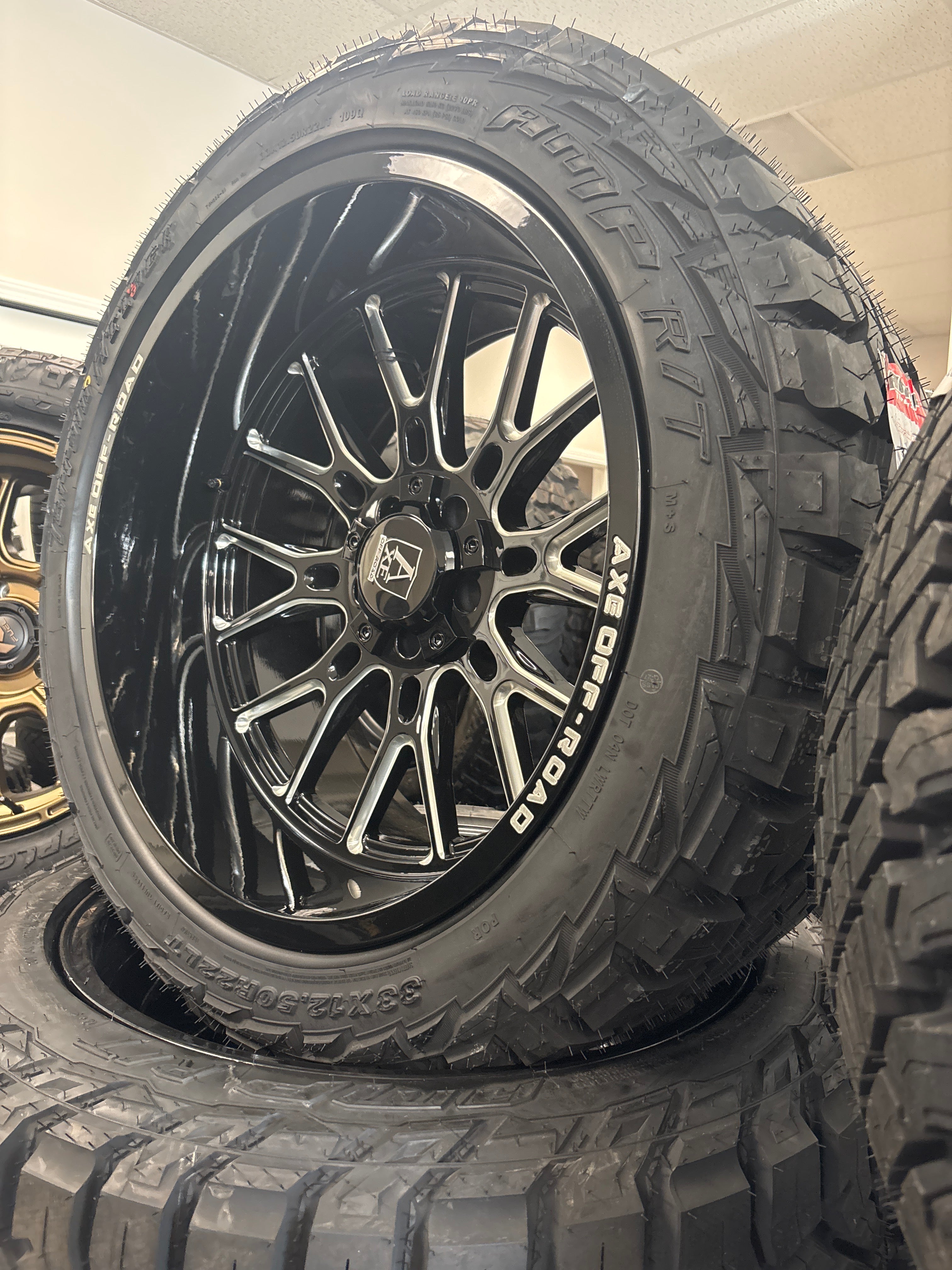 22x12 Axe Atlas GBM 5x5/ 5x5.5, 33x12.50R22 AMP RT