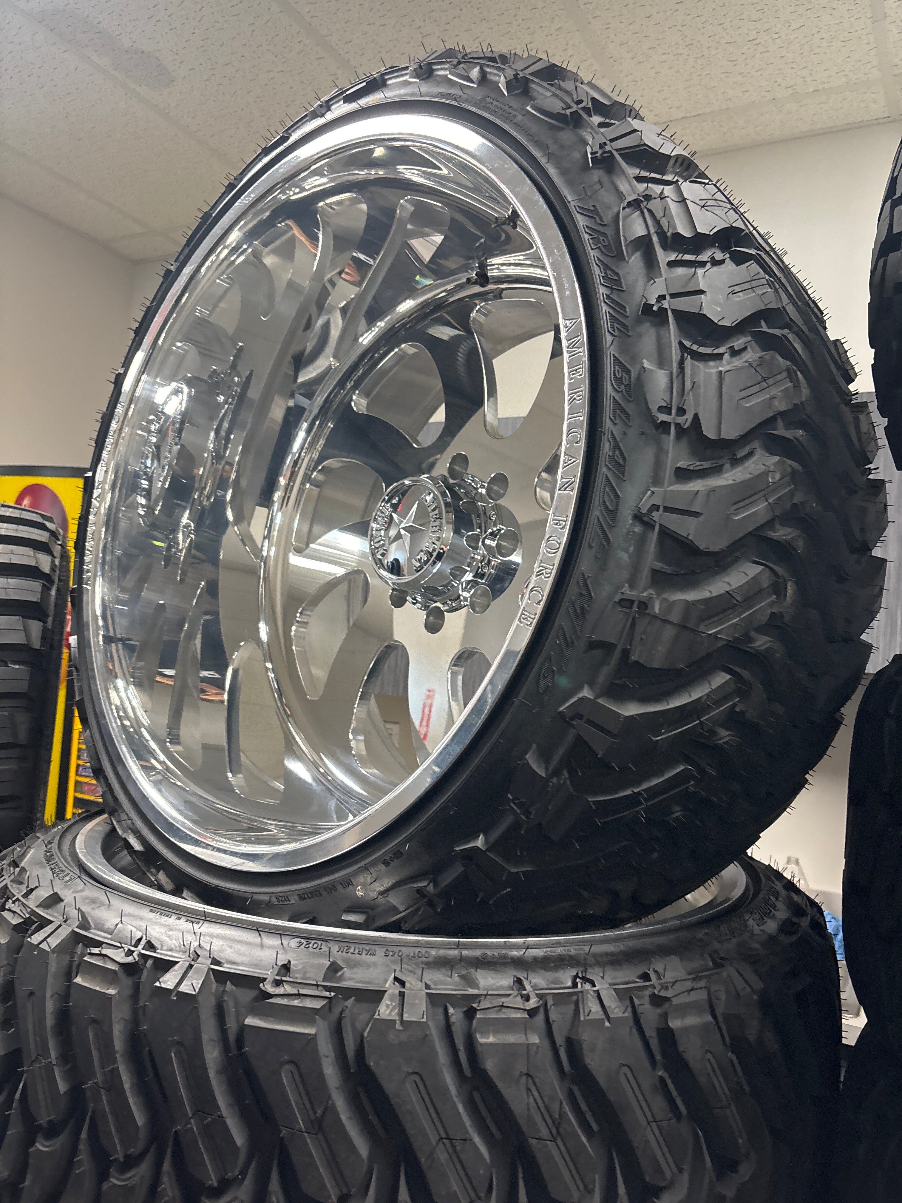26x16 American Force Blade 8x180 & LT385/30R26 Atturo MTS