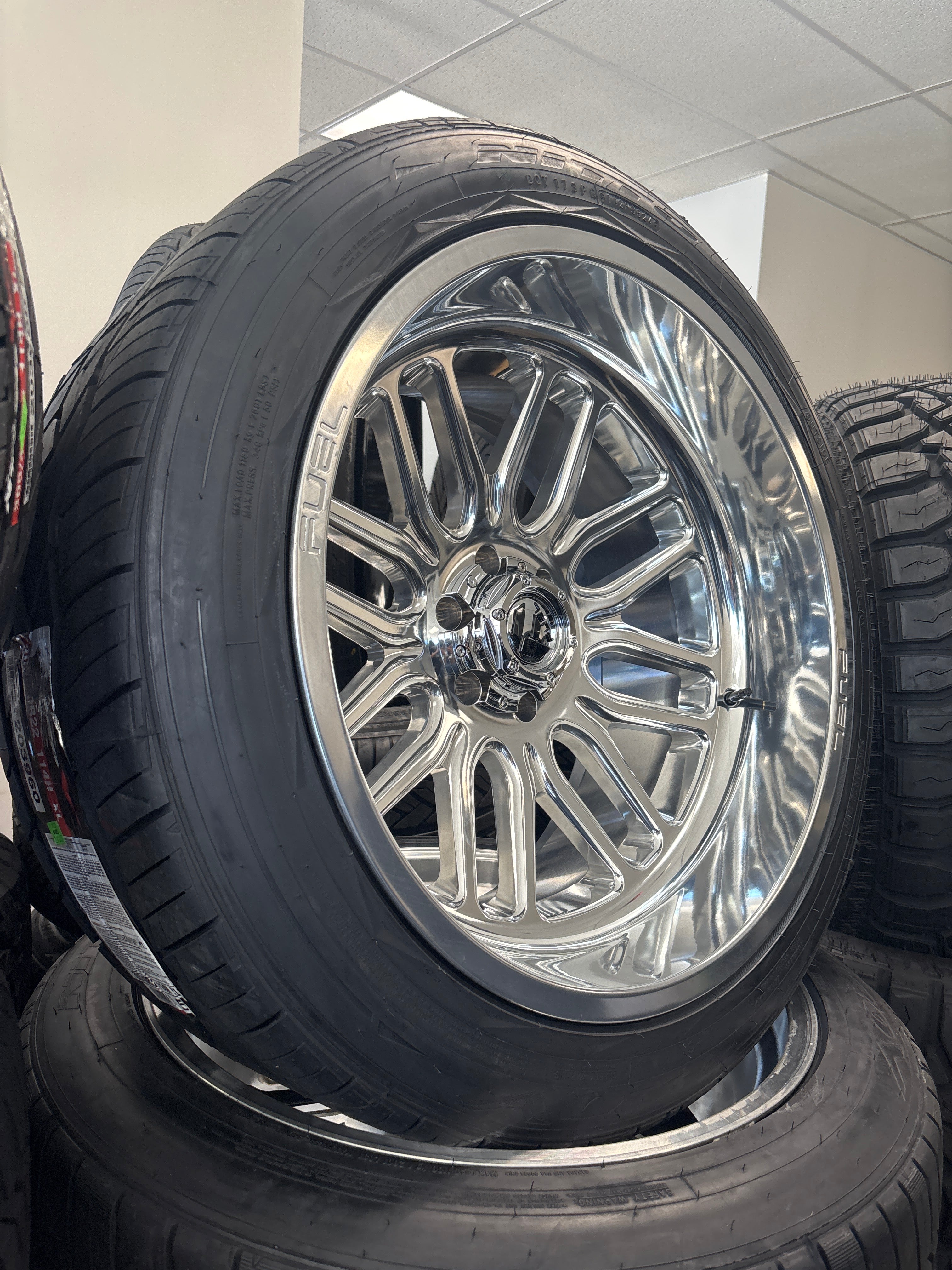22x12 Fuel Ignite Polished 6x135 & 305/40R22 Nitto NT420V