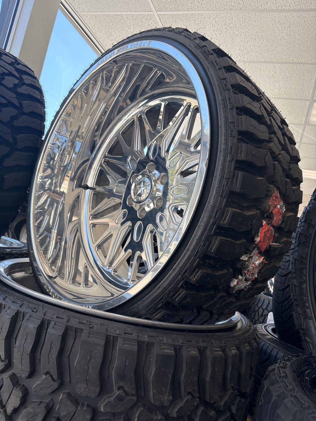 *CLEARANCE 26x12 American Force Iceberg 6x5.5 & 33x12.50R26 Mileking M/T