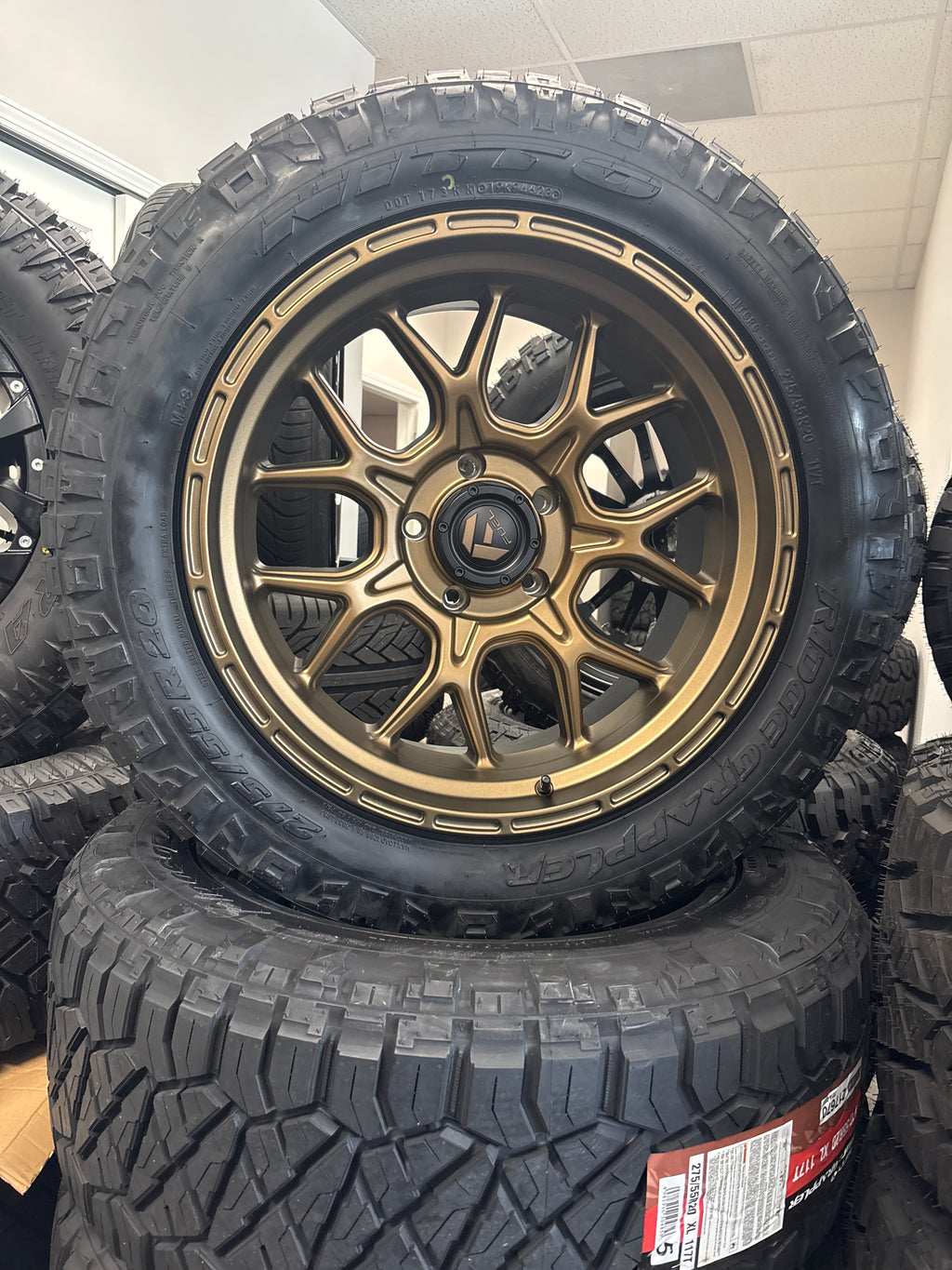 20x10 Fuel Tech Bronze 5x5.5 & 275/55R20 Nitto Ridge Grappler E