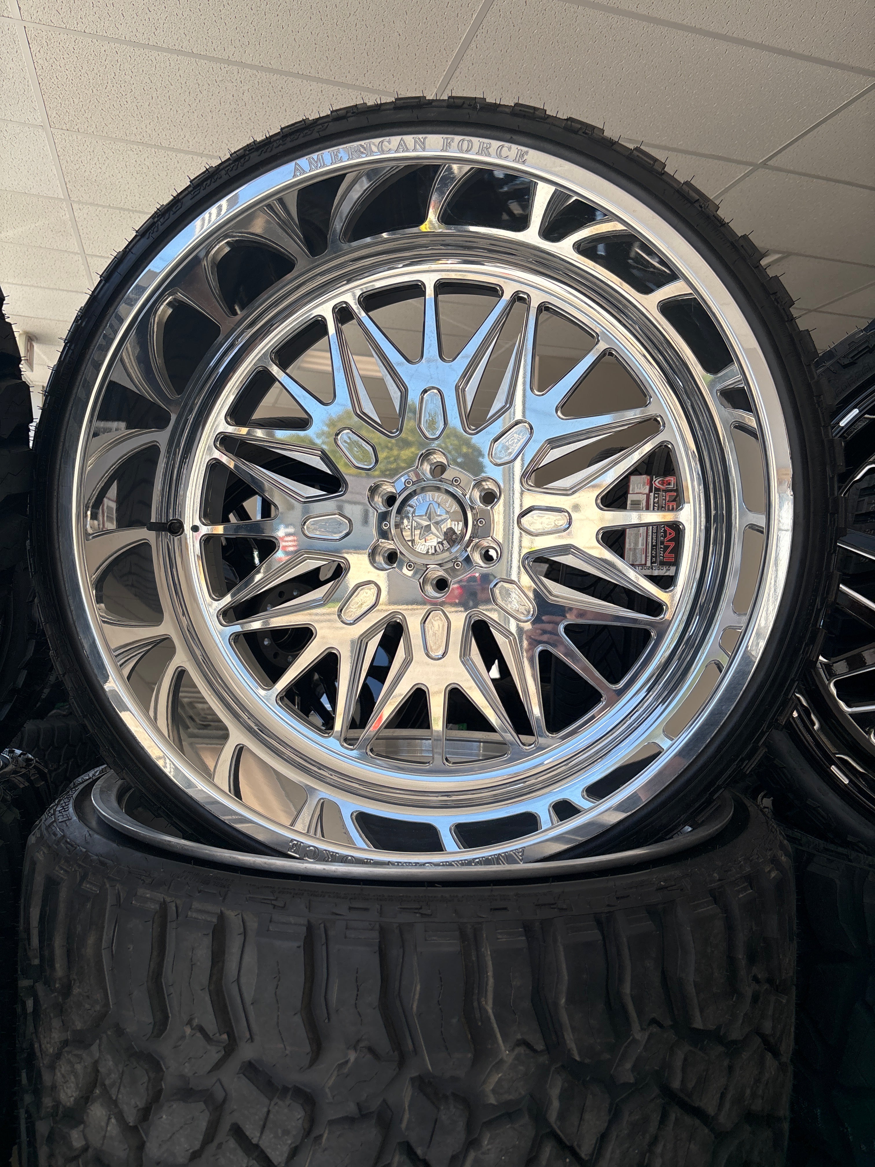 *CLEARANCE 26x12 American Force Iceberg 6x5.5 & 33x12.50R26 Mileking M/T