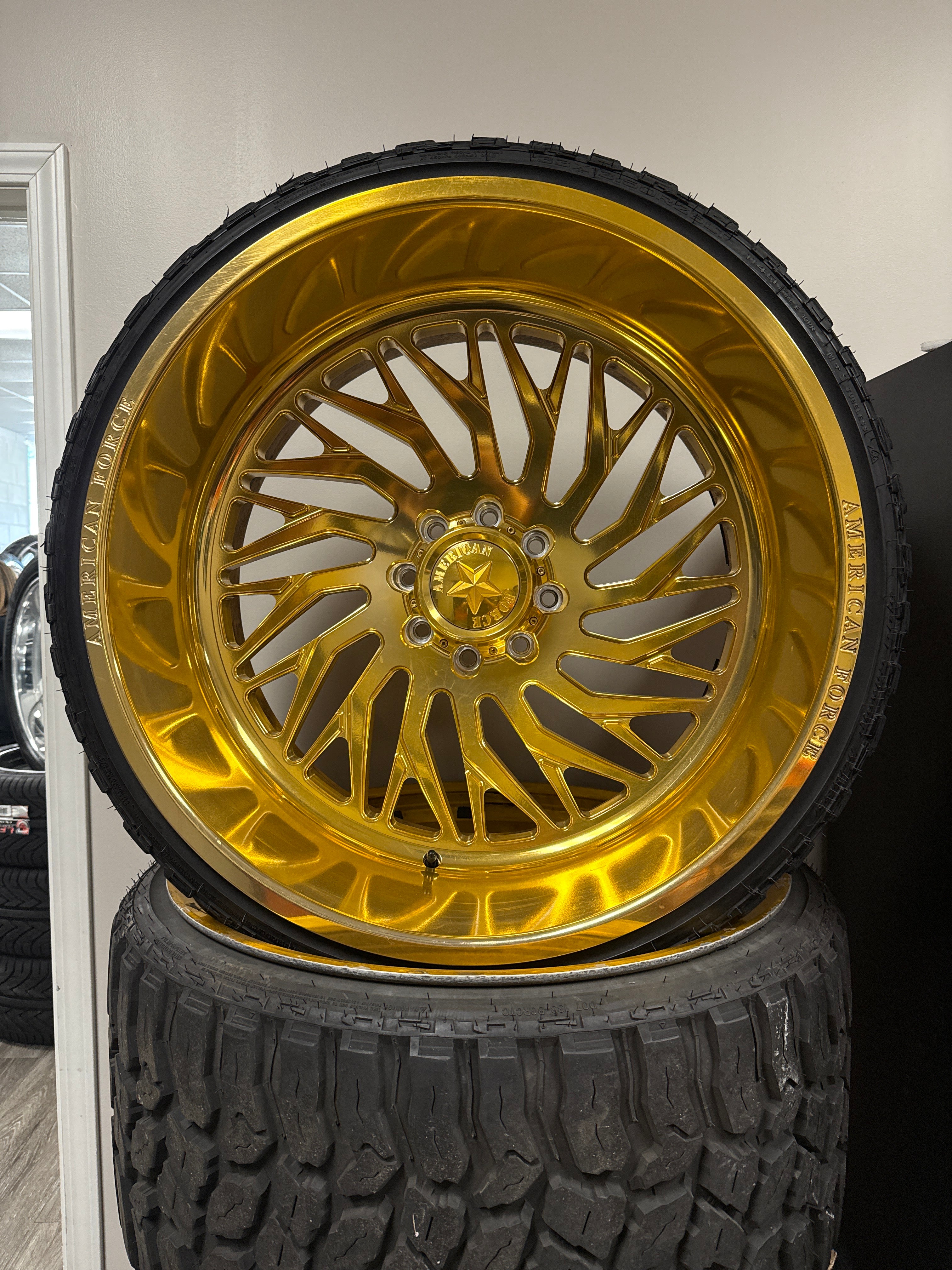 *CLEARANCE 26x14 American Force Swang CC 8x170 Gold & 33x12.50R26 Mileking MT