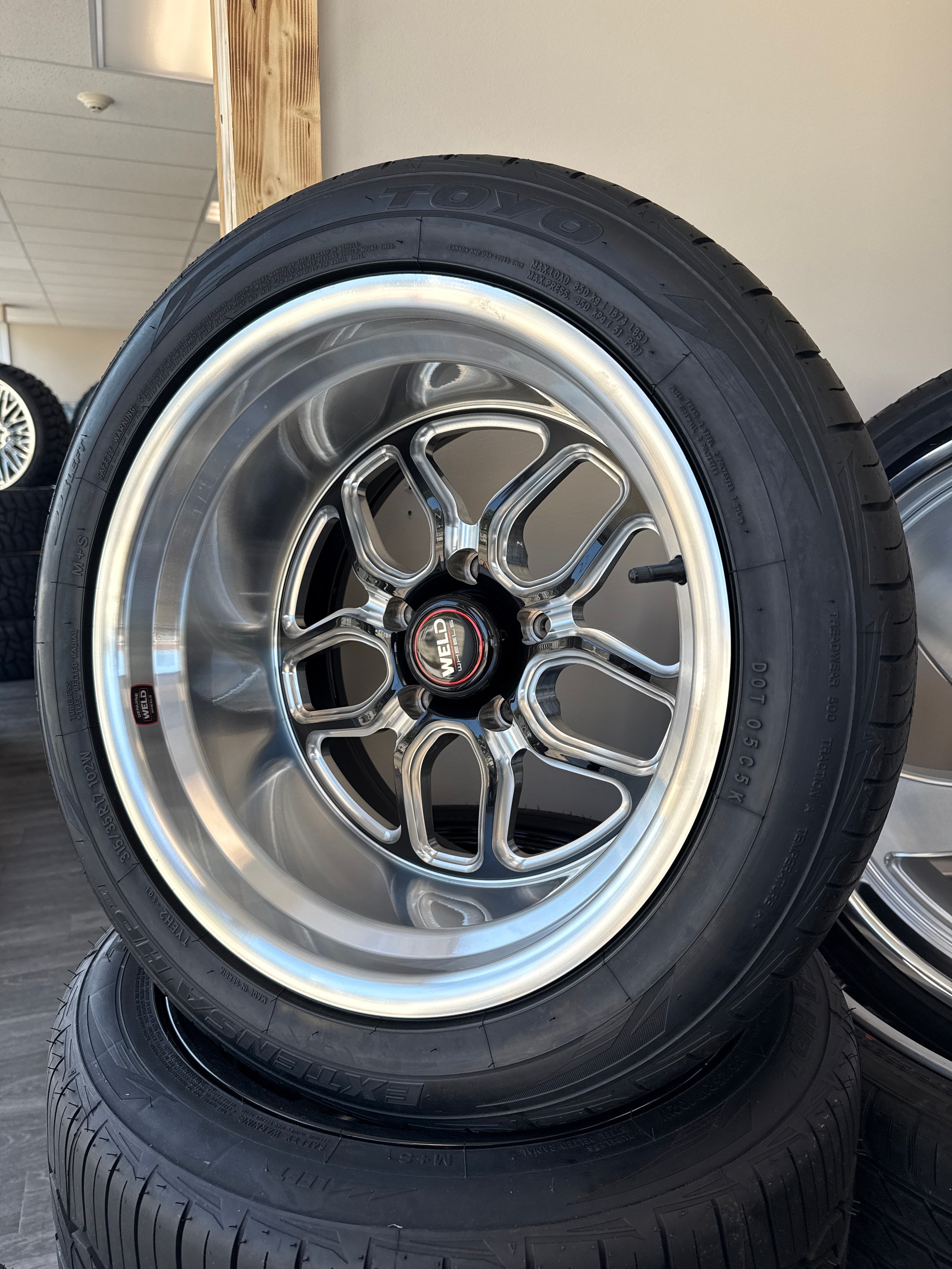 17x11 Weld Laguna GBM 5x5 & 315/35R17 Toyo Extensa