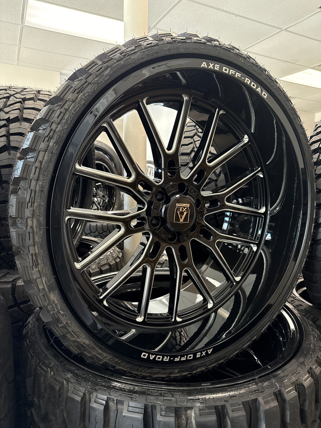 26x12 Axe Atlas GBM 6x5.5/ 6x135 & 33x12.50R26 Mileking MT