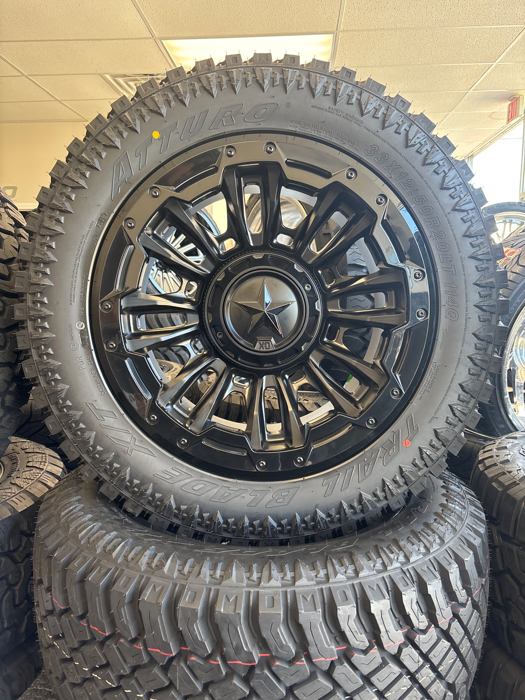 20x10 XD Bomber 6x5.5/ 6x135 & 33x12.50R20 Atturo XT