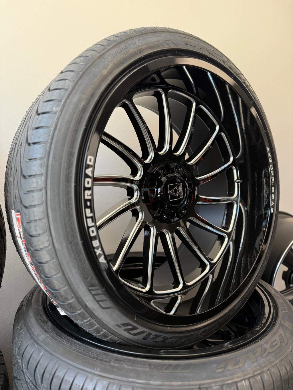 24x12 Axe Chronus GBM 6x5.5/ 6x135 & 305/35R24 Lexani