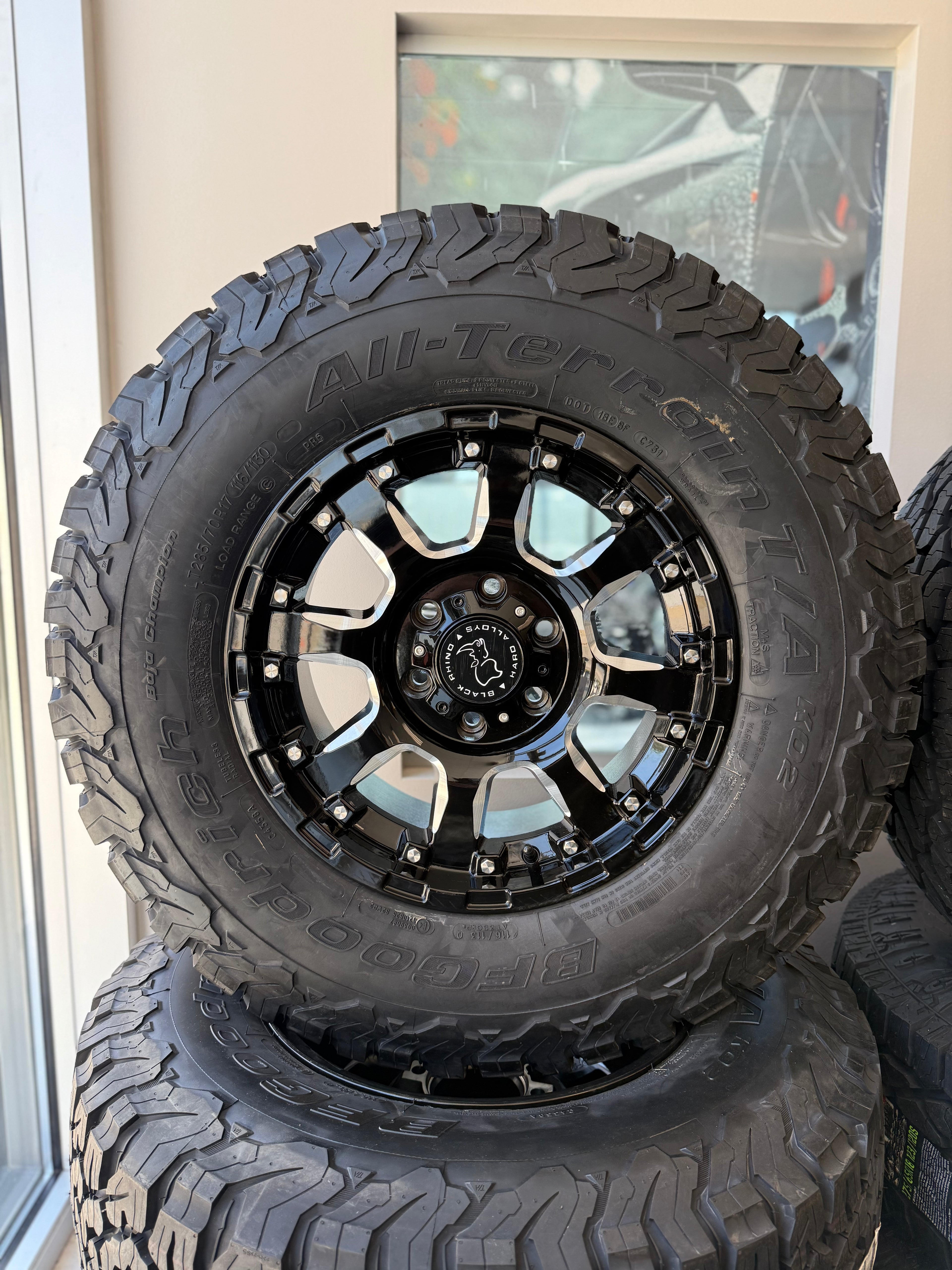 17x9 Black Rhino Sierra GBM 6x5.5 & LT285/70R17 BFGoodrich All Terrain T/A KO2