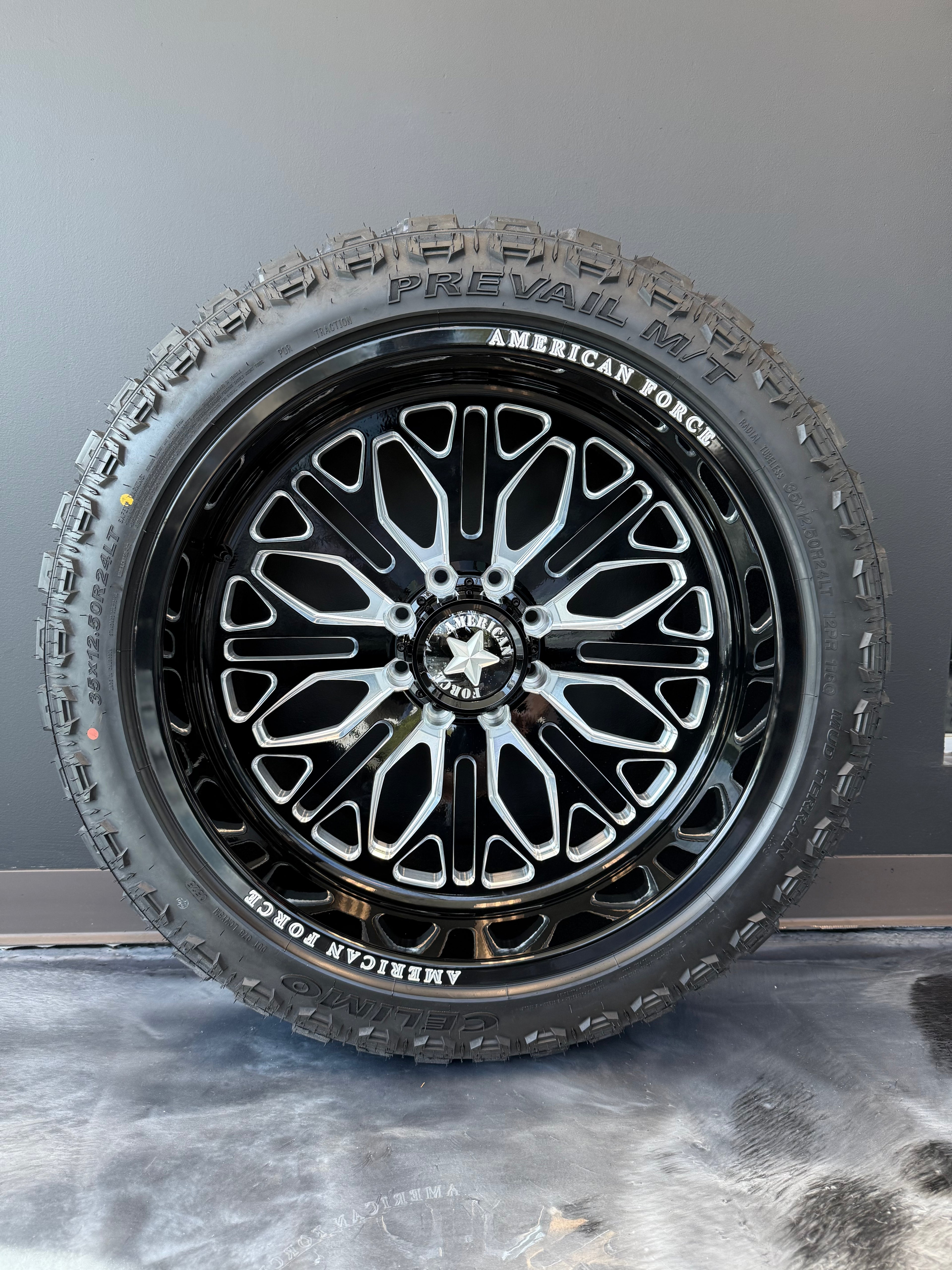 24x12 American Force Intrepid 8x170 & 35x12.50R24 Celimo Prevail MT