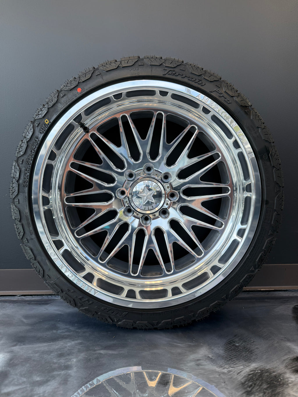 24x12 American Force Smooth 8x180 & 33x12.50R24 AMP AT PRO