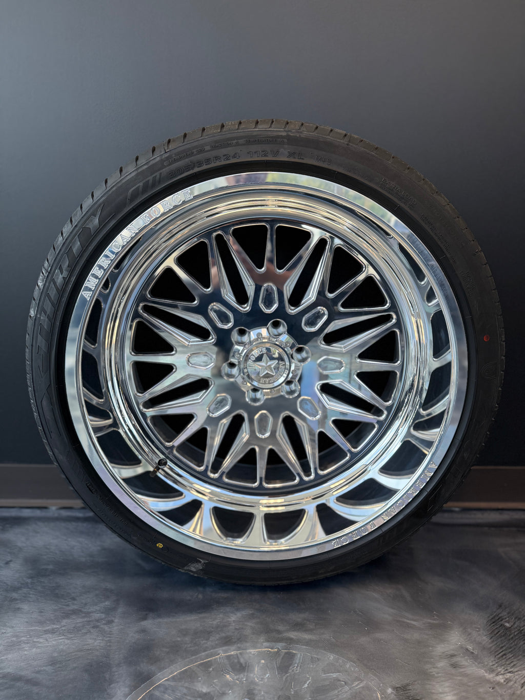 24x12 American Force Iceberg SS 6x5.5 & 305/35R24 Lexani