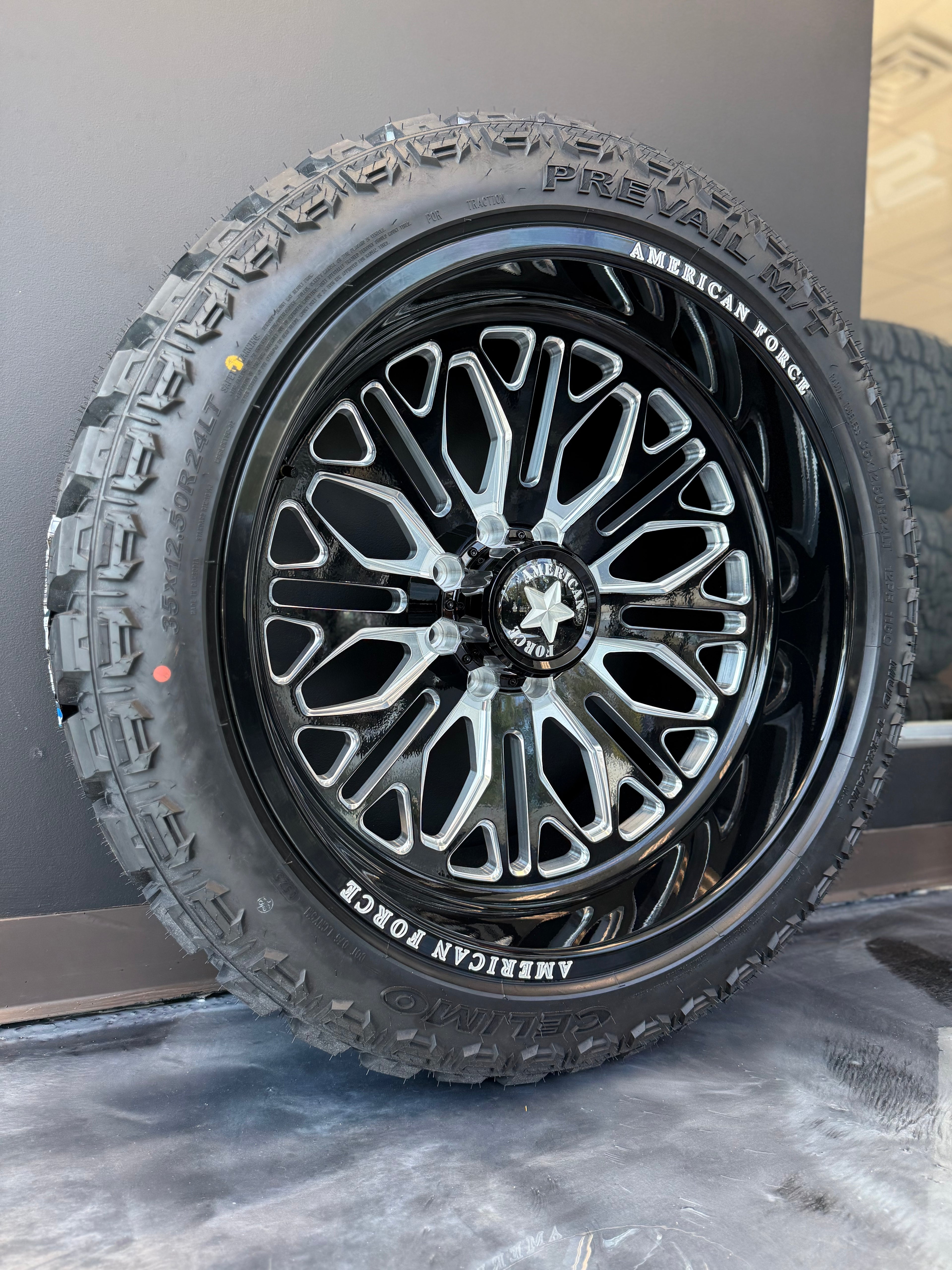 24x12 American Force Intrepid 8x170 & 35x12.50R24 Celimo Prevail MT