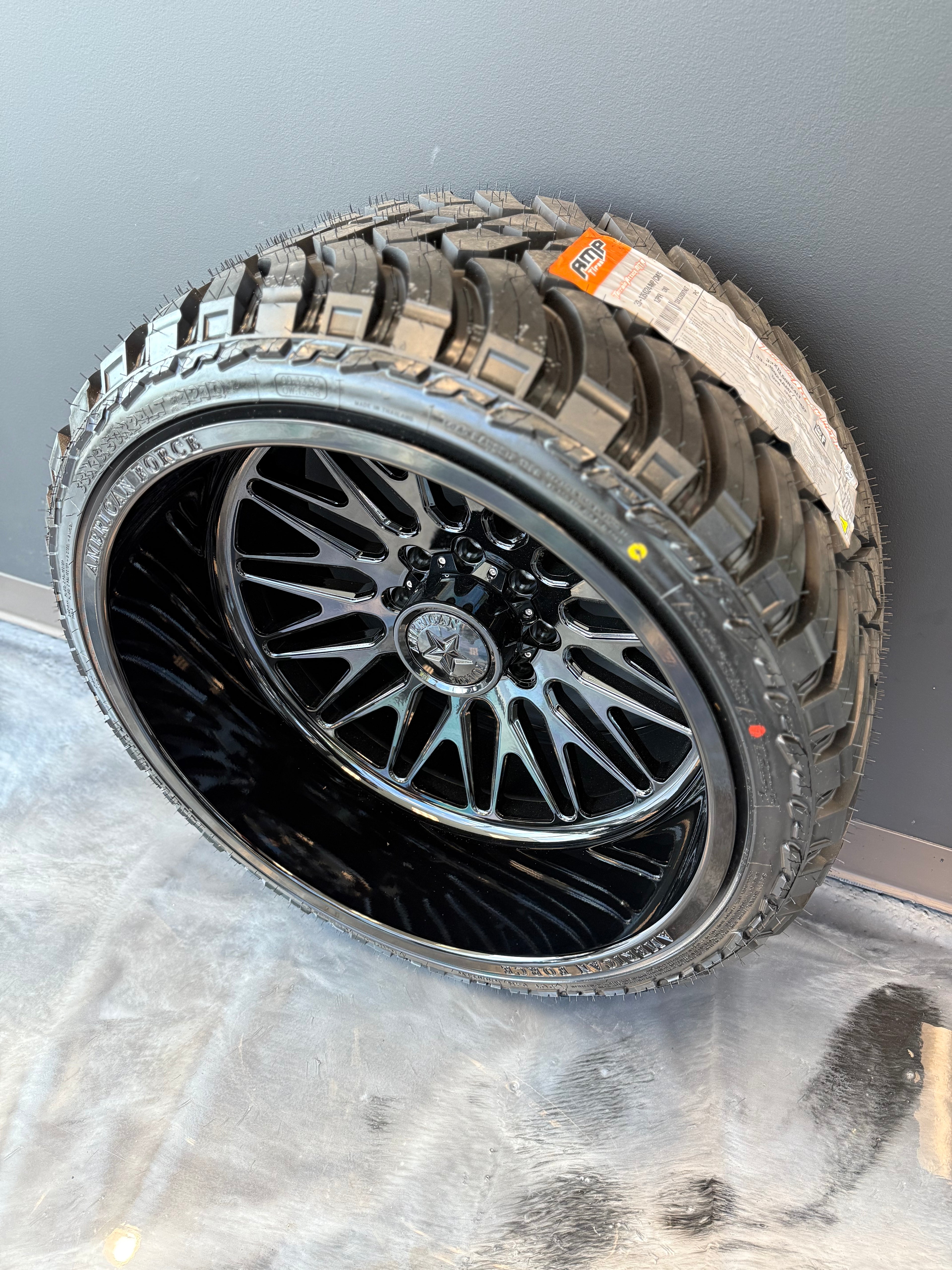 24x14 American Force Smooth CC 8x170 & 33x13.50R24 AMP MT