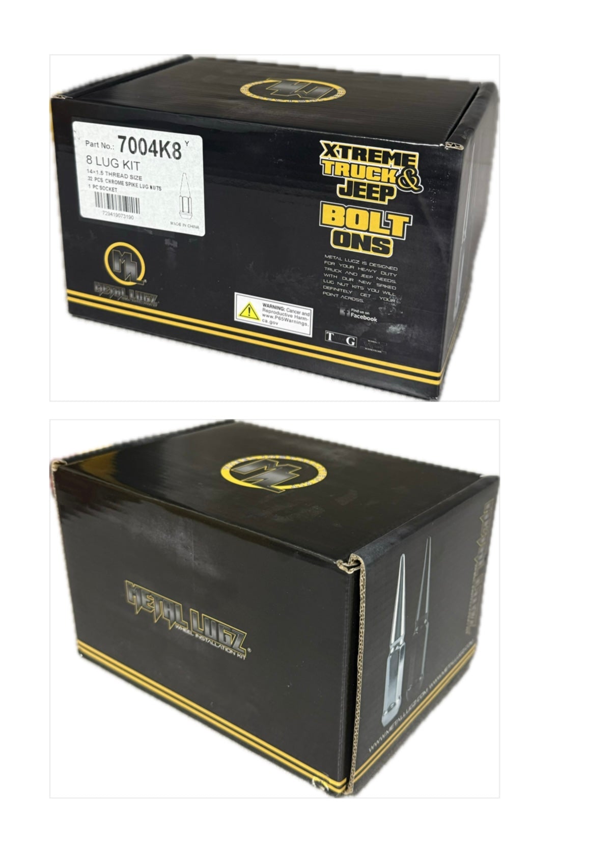 CHROME - METAL LUGZ SPIKE LUG NUTS