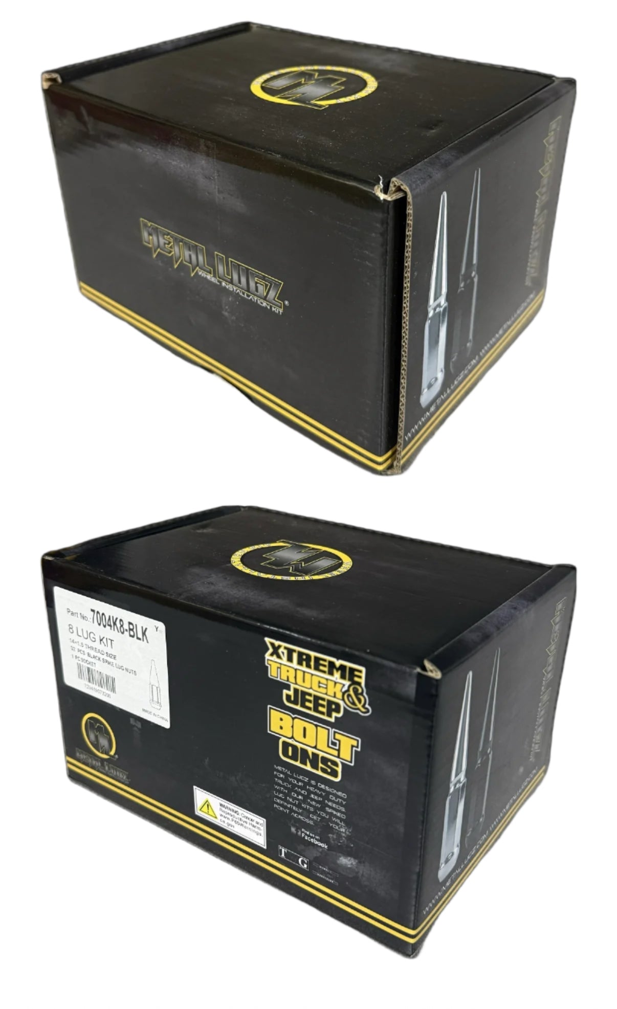 BLACK- METEL LUGZ SPIKE LUG NUTS